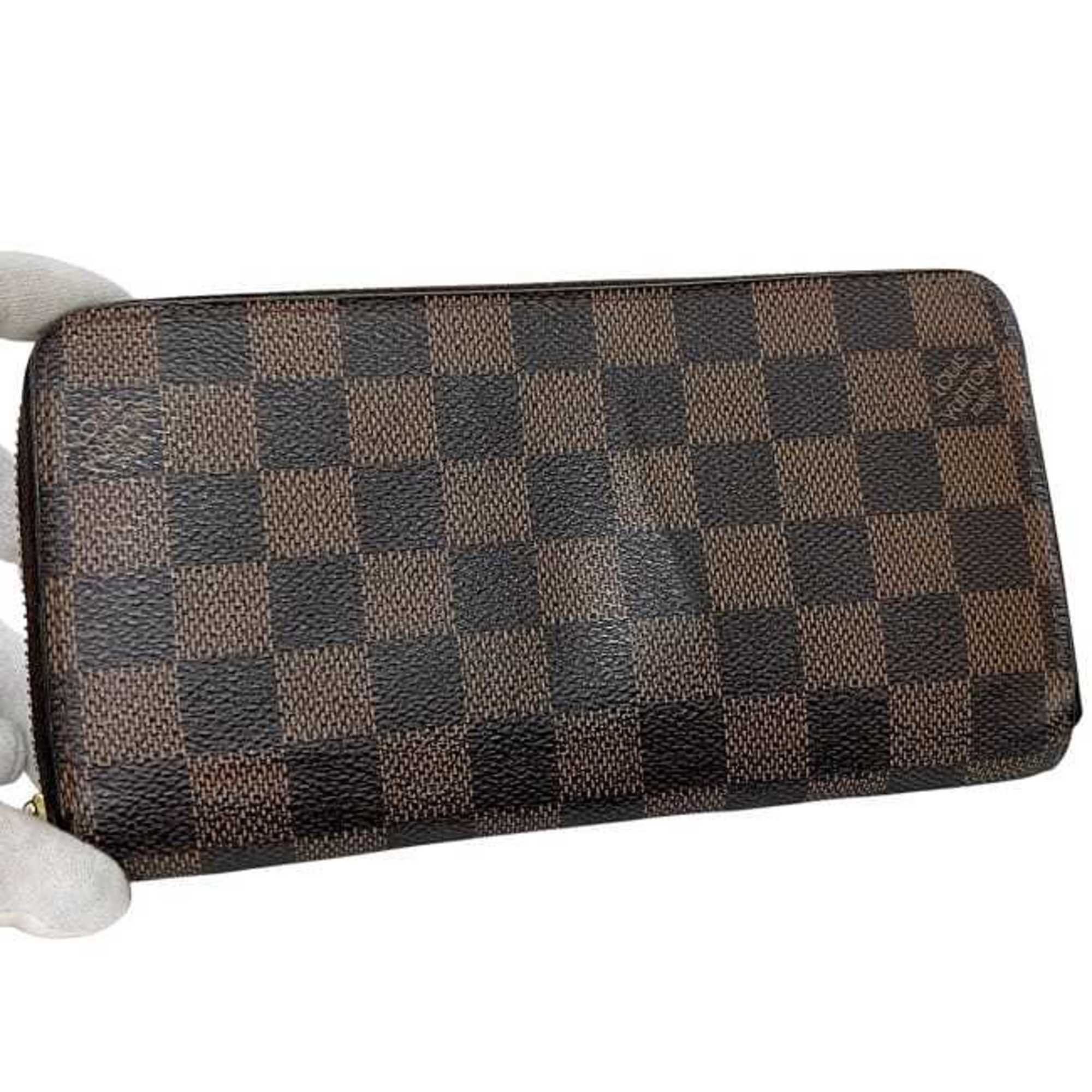 Louis Vuitton Damier Brown Damier Canvas Ebene Damier Canvas Coin Purse/Coin Case (Pre-Owned)