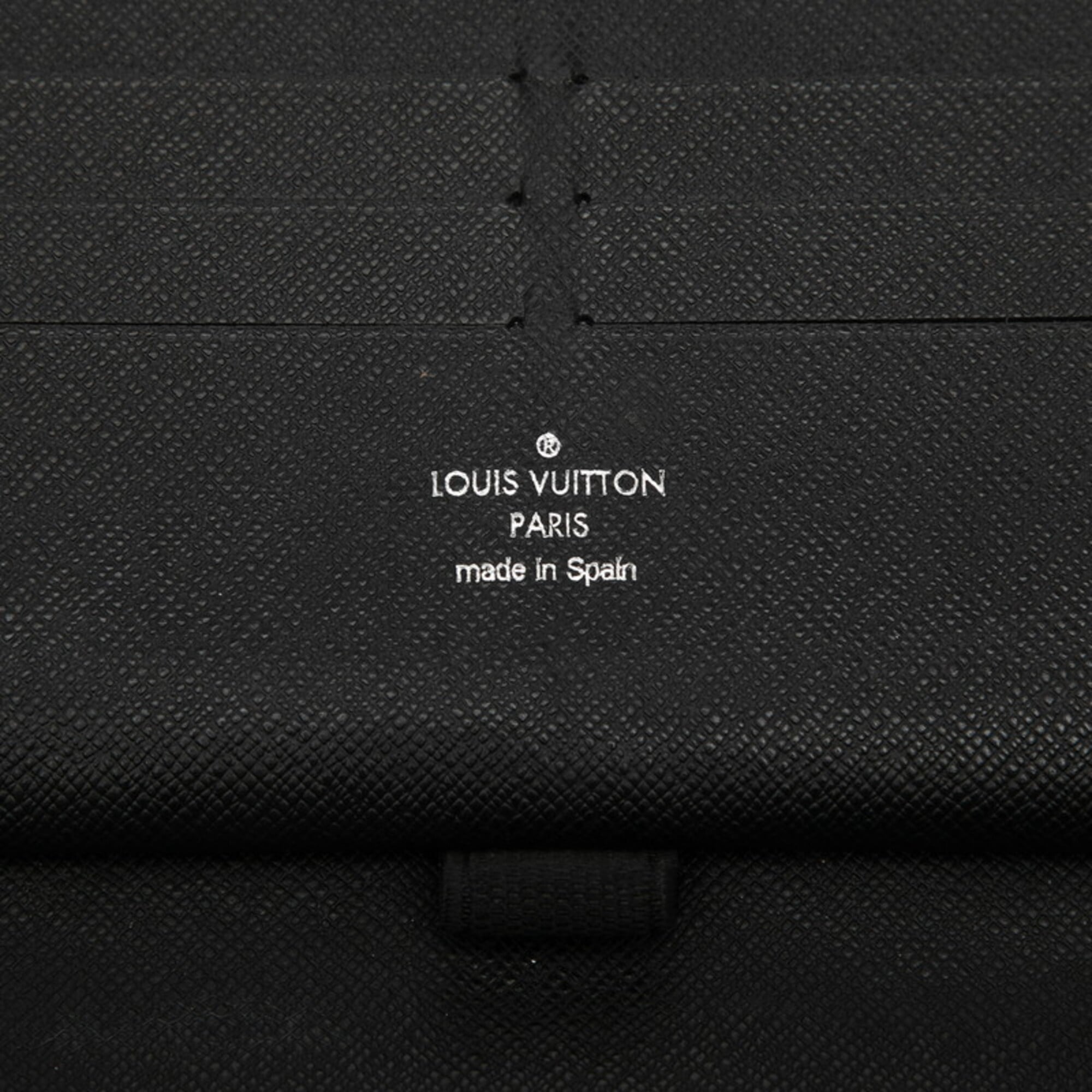 Louis Vuitton Damier Graphite Black Pvc Leather Long Wallet (Bi-Fold) (Pre-Owned)