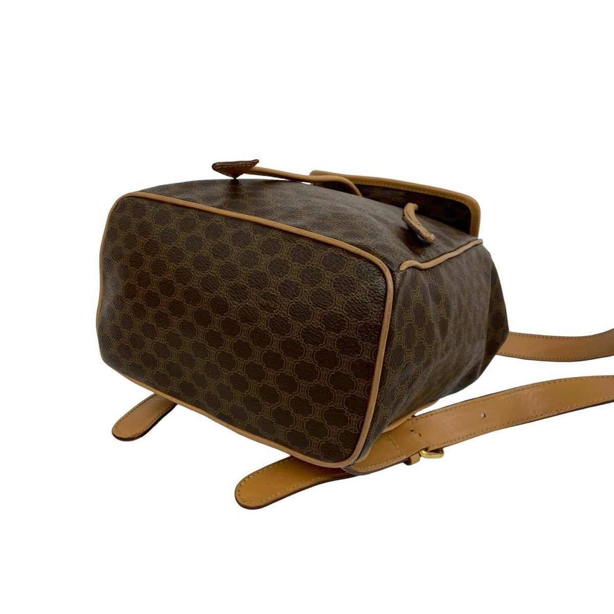 Celine Brown Leather Pvc Backpack (Pre-Owned)