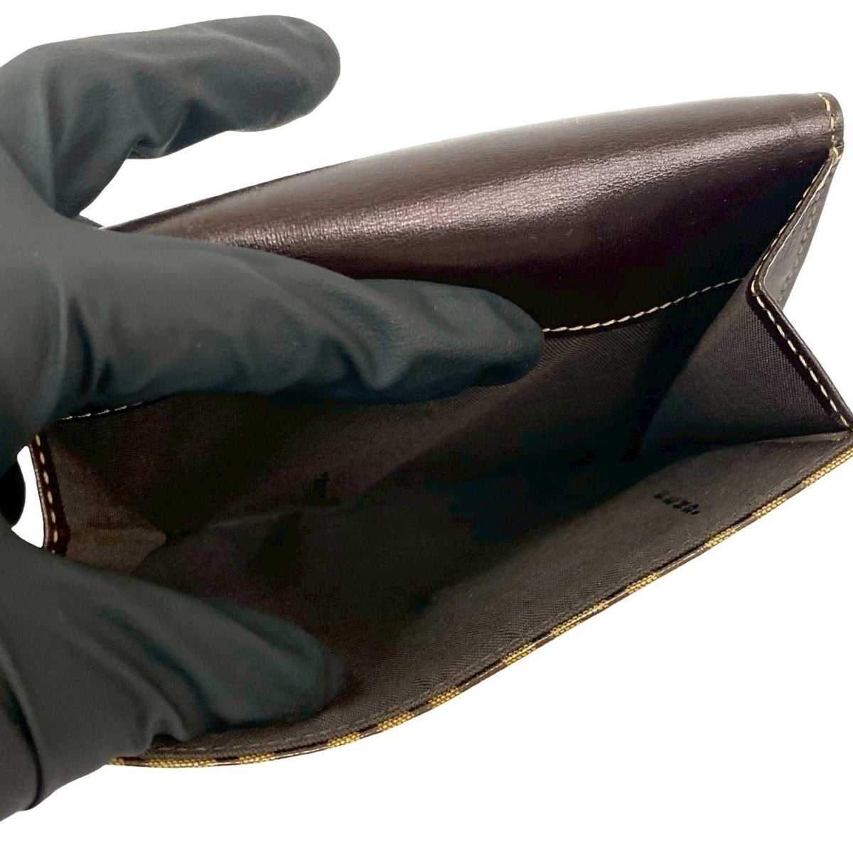 Fendi Brown Leather Patent Leather Wallet (Bi-Fold) (Pre-Owned)