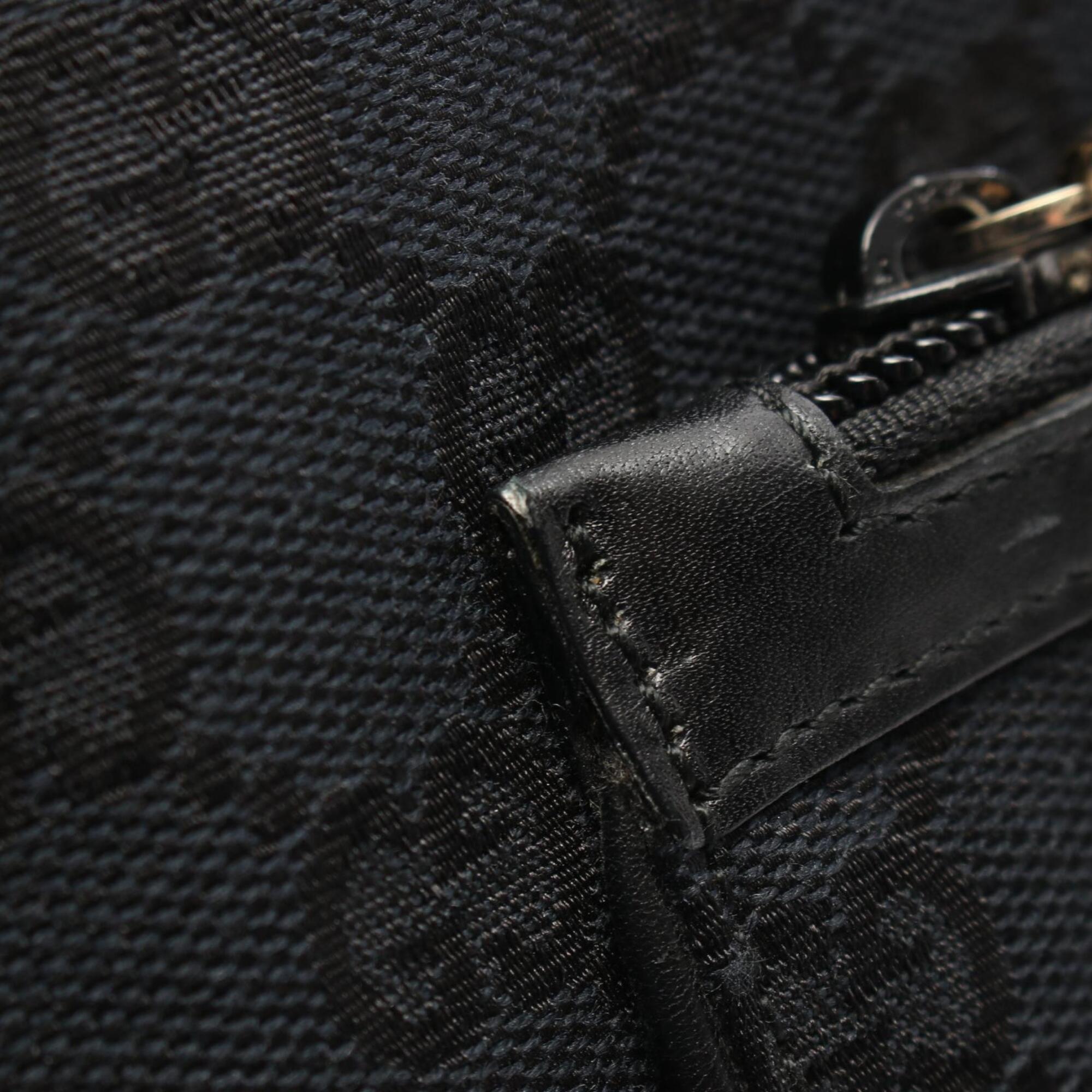 Gucci Black Canvas Leather Shoulder Bag (Pre-Owned)