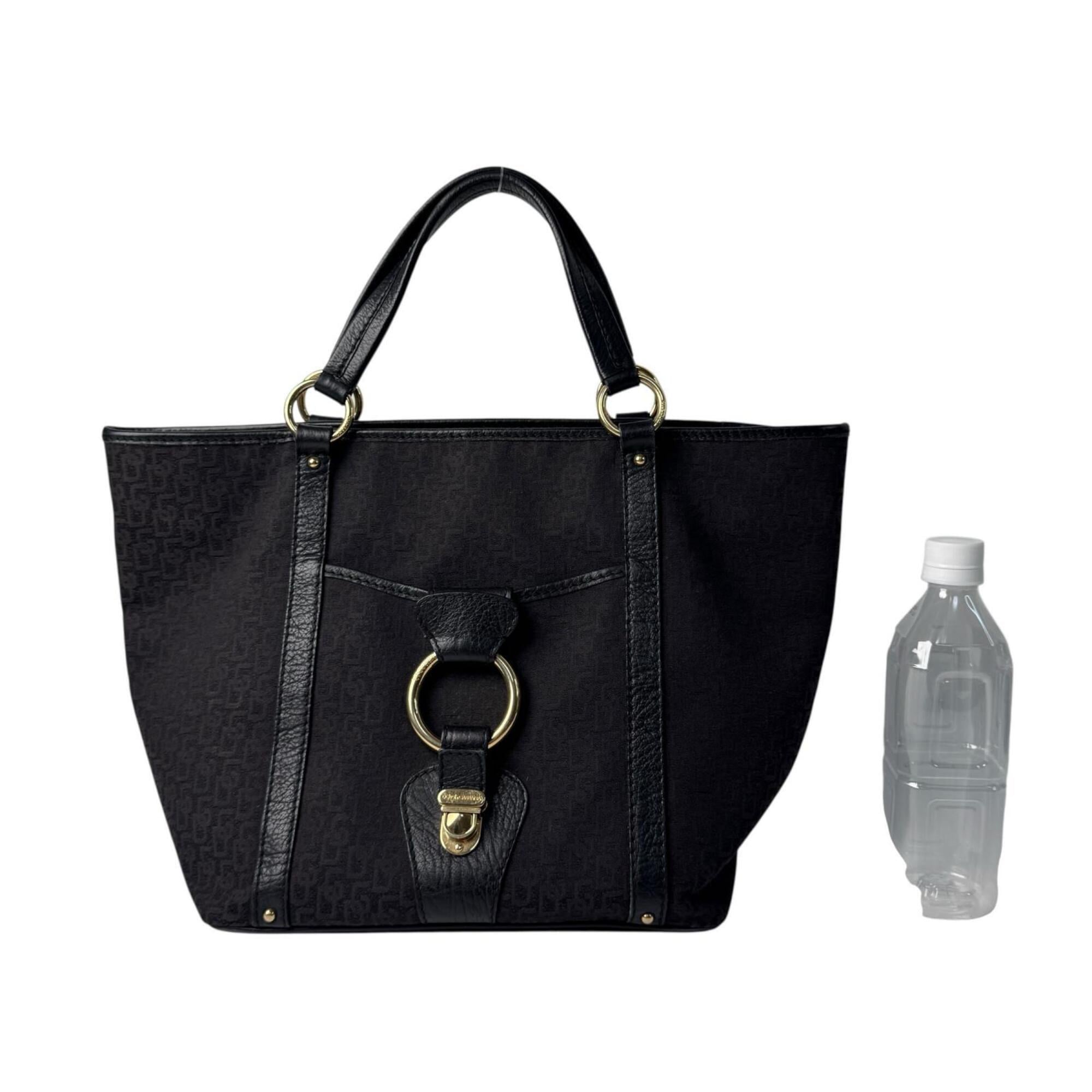 Dolce & Gabbana Dark Brown Canvas Leather Handbag Tote Bag (Pre-Owned)
