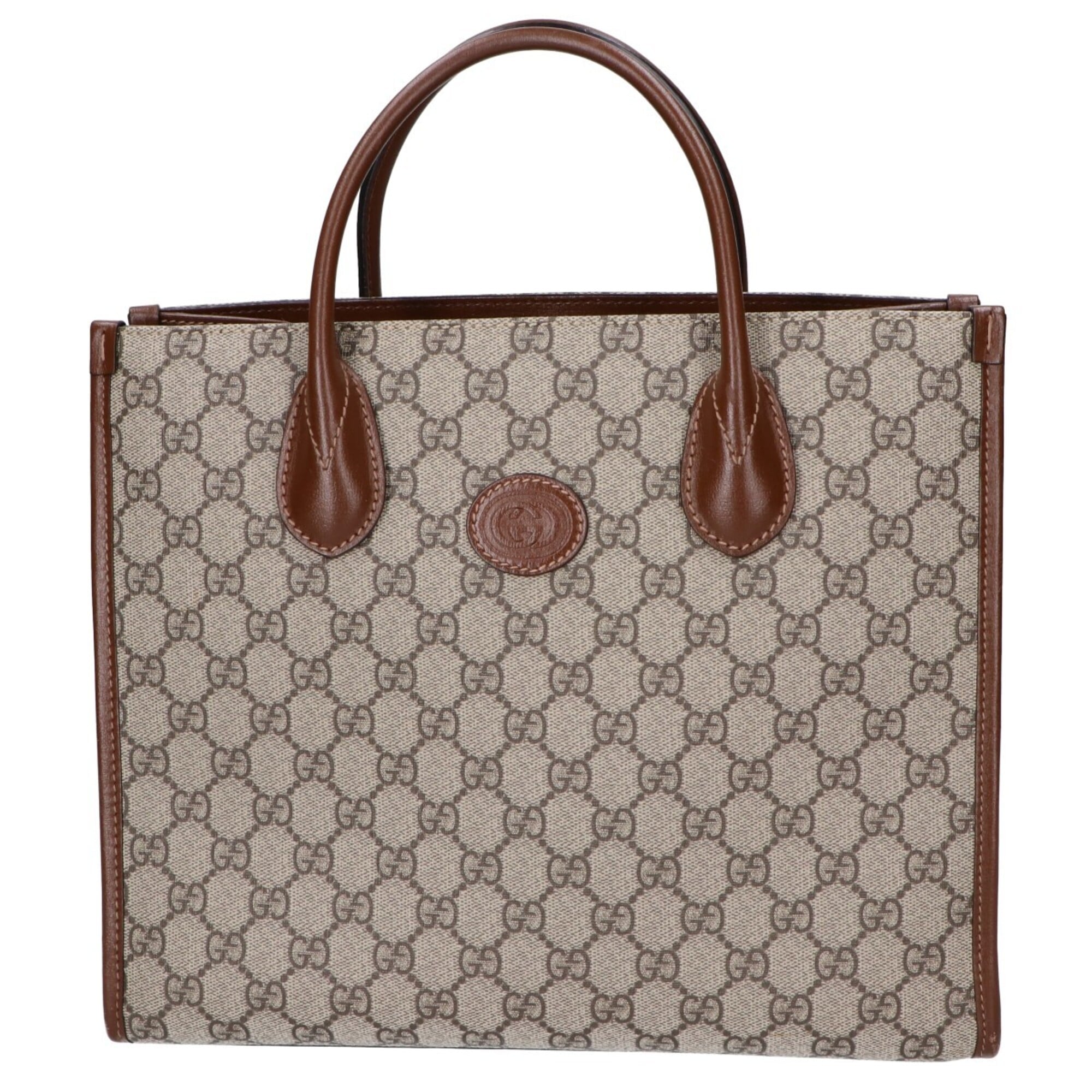 Gucci Beige Brown Pvc Tote Bag (Pre-Owned)