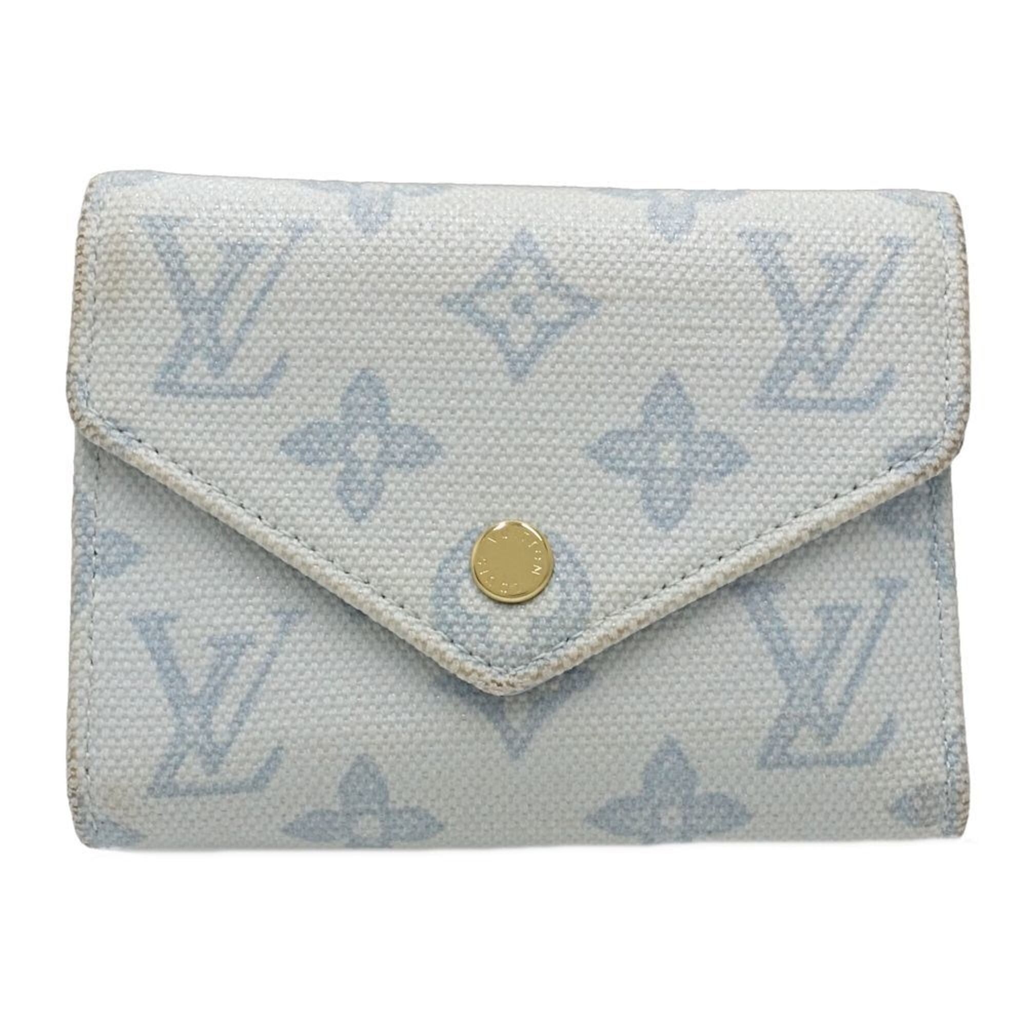 Louis Vuitton Monogram Canvas Leather Wallet (Tri-Fold) (Pre-Owned)