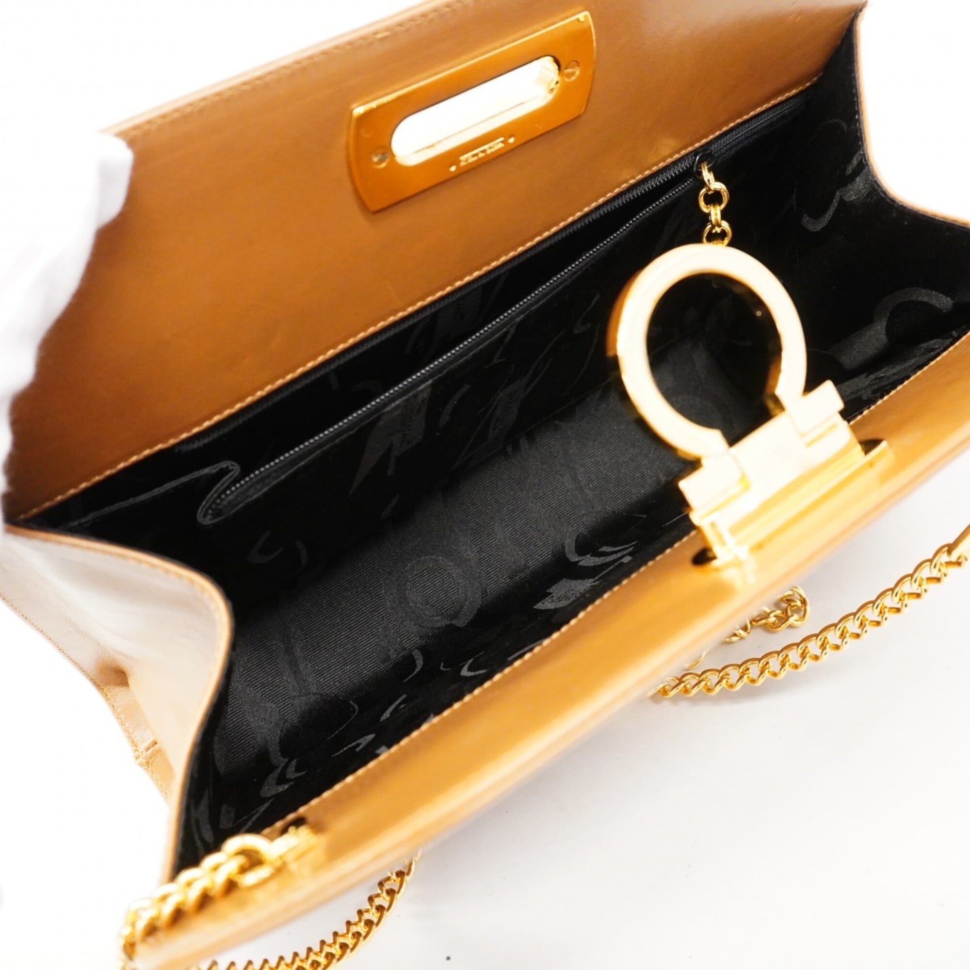 Salvatore Ferragamo Brown Leather Shoulder Bag (Pre-Owned)