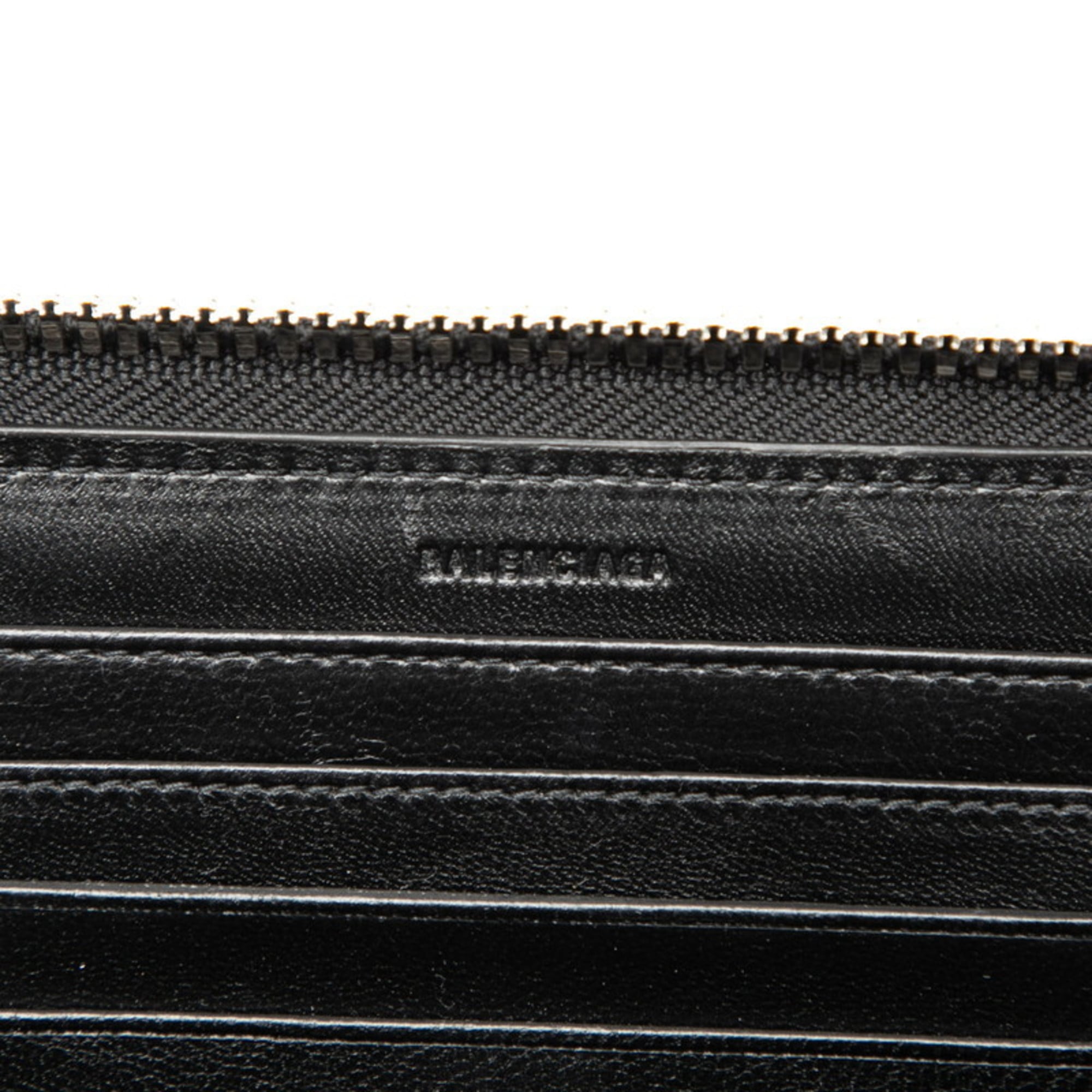 Balenciaga Black Leather Clutch Bag Shoulder Bag (Pre-Owned)