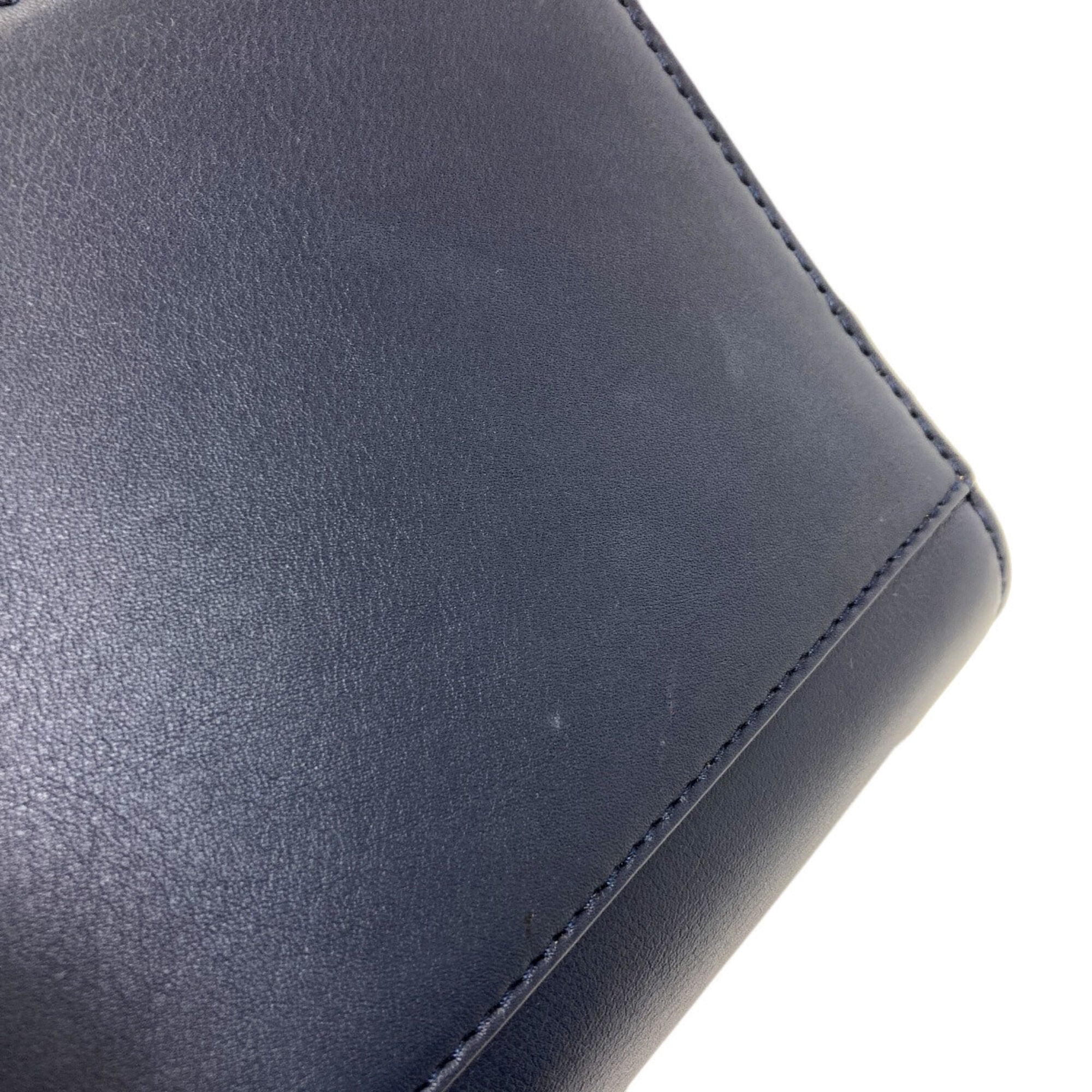 Loewe Navy Leather Handbag (Pre-Owned)