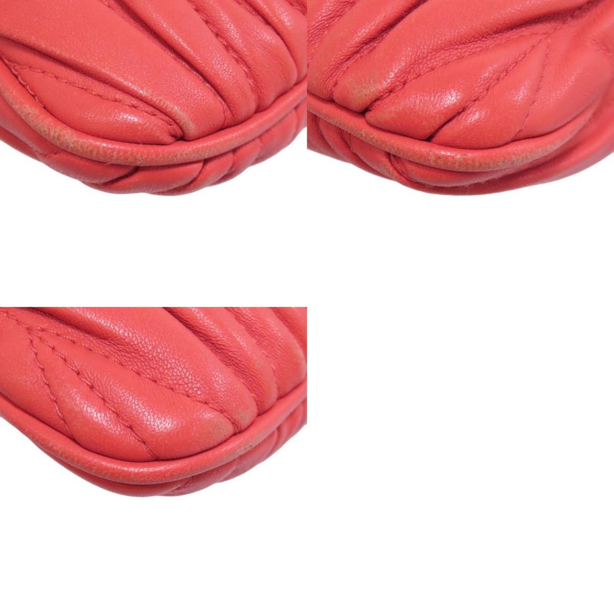 Miu Miu Orange Leather Shoulder Bag (Pre-Owned)