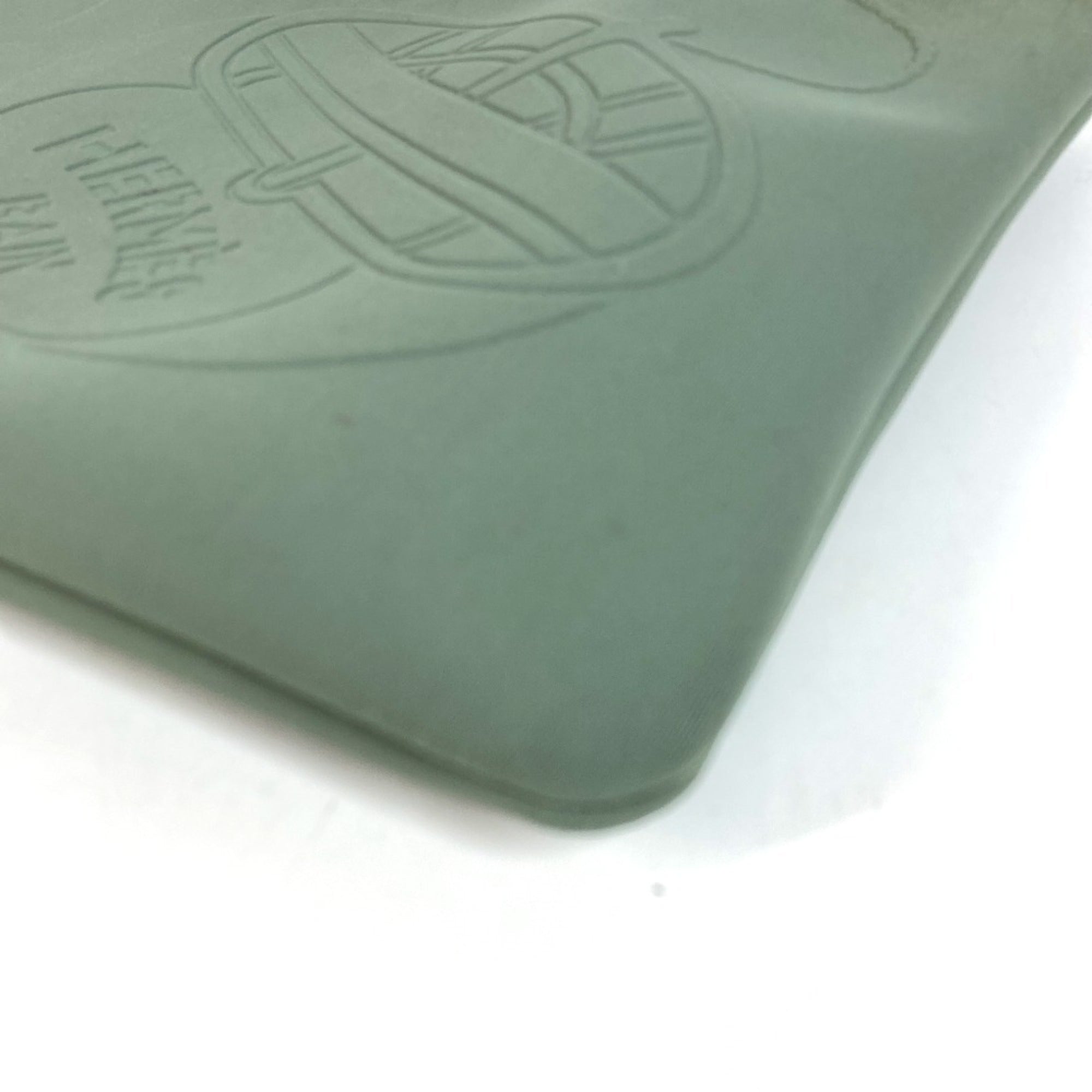 Hermes Khaki Polyamide Clutch Bag Handbag (Pre-Owned)