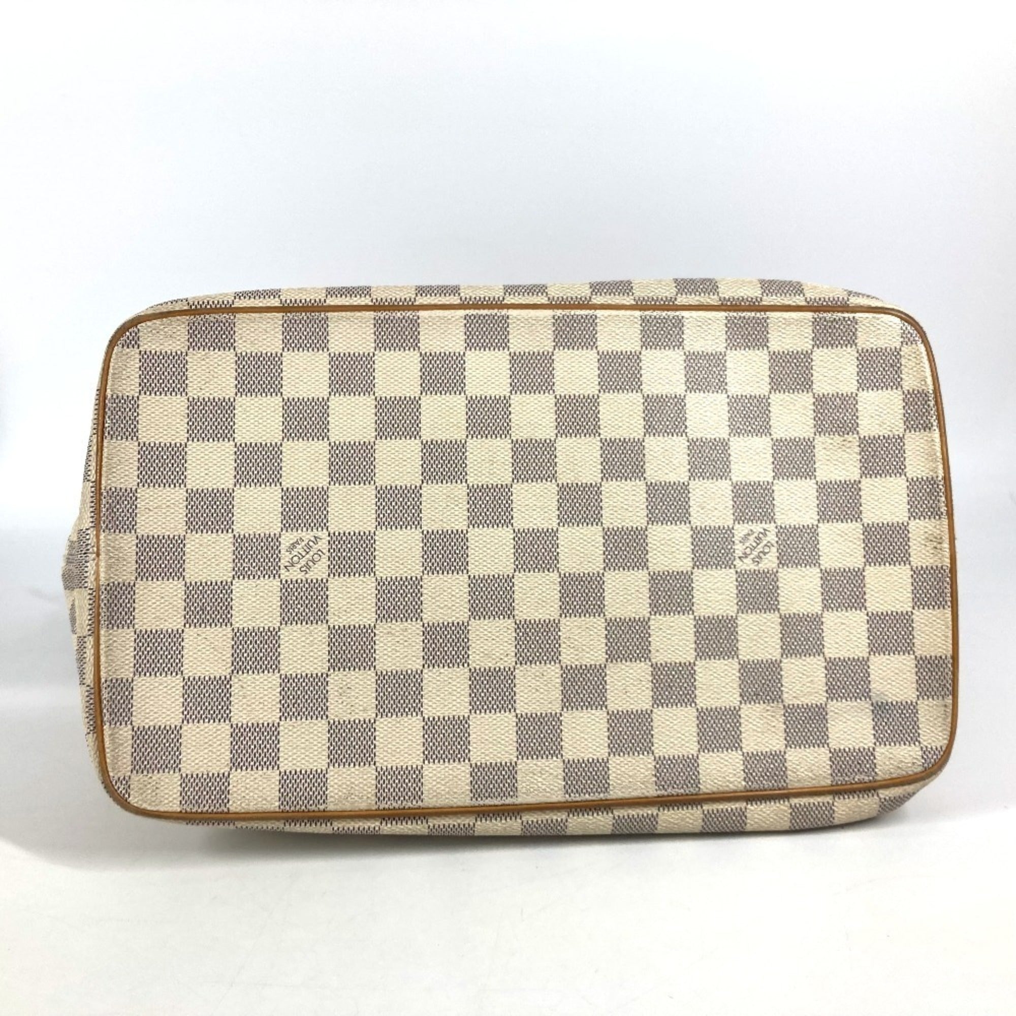Louis Vuitton White Damier Azur Shoulder Bag Tote Bag (Pre-Owned)