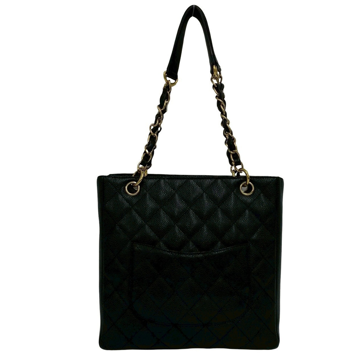 Chanel Black Grained Calfskin Tote Bag (Pre-Owned)