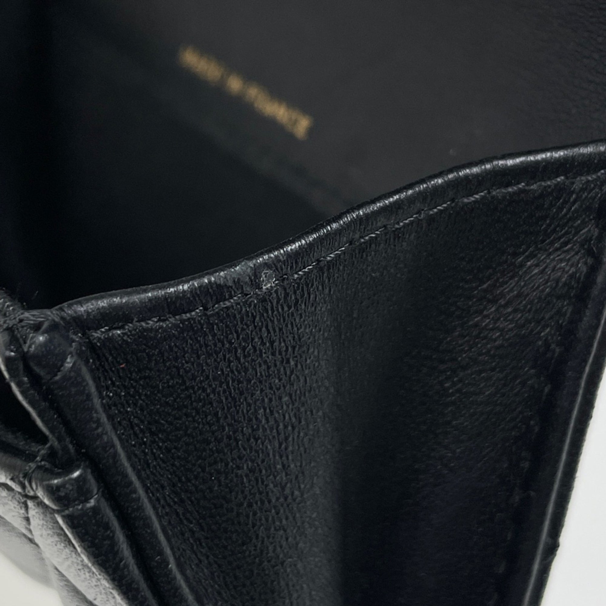 Chanel Black Leather Coin Purse/Coin Case (Pre-Owned)