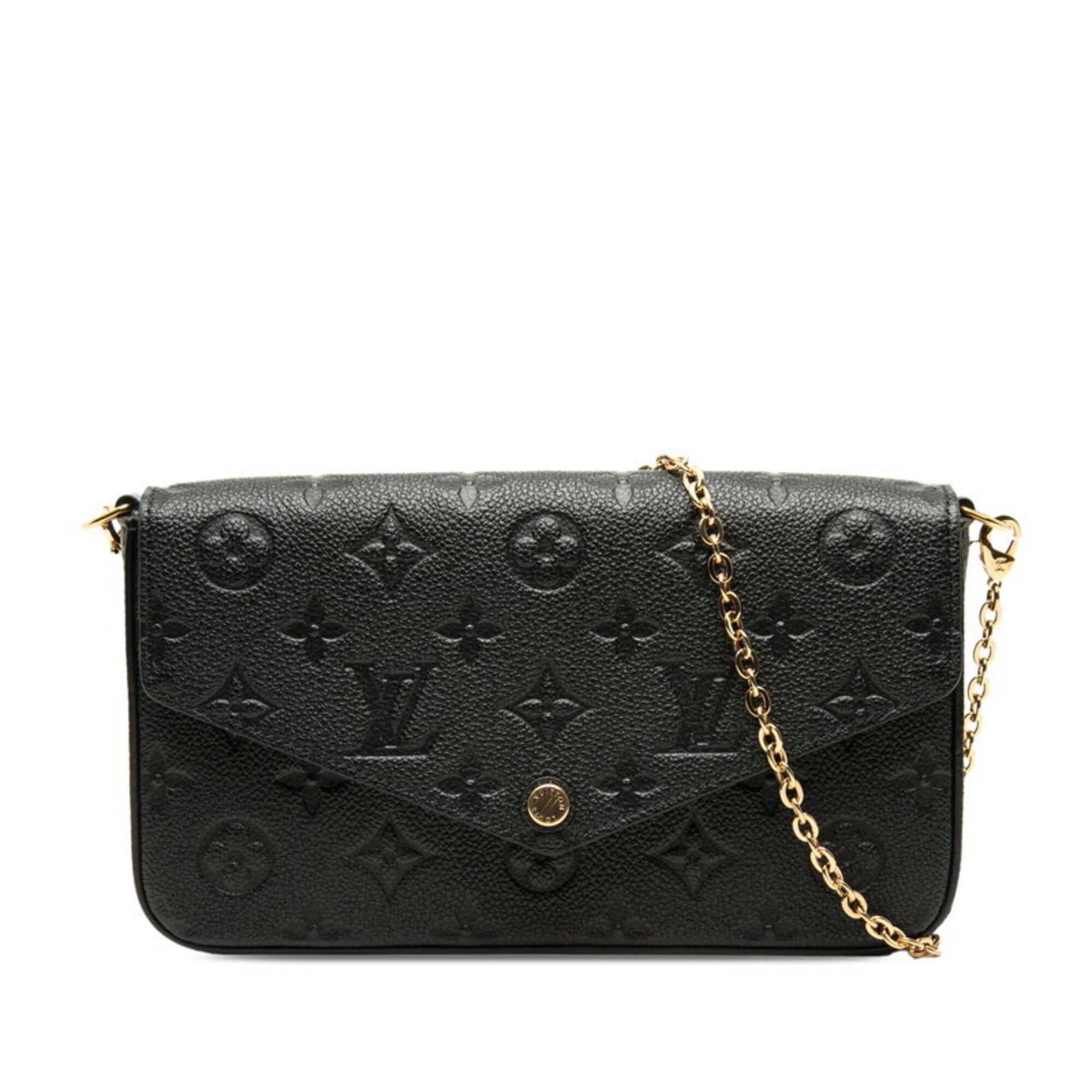 Louis Vuitton Black Noir Monogram Empreinte Pochette Shoulder Bag (Pre-Owned)