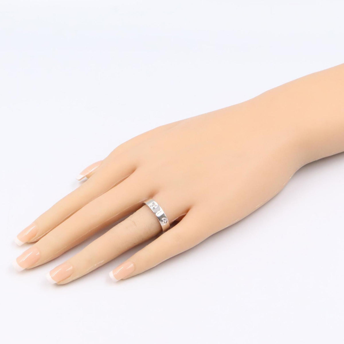 Cartier Silver Clear White Gold (18K) Band Ring (Pre-Owned)