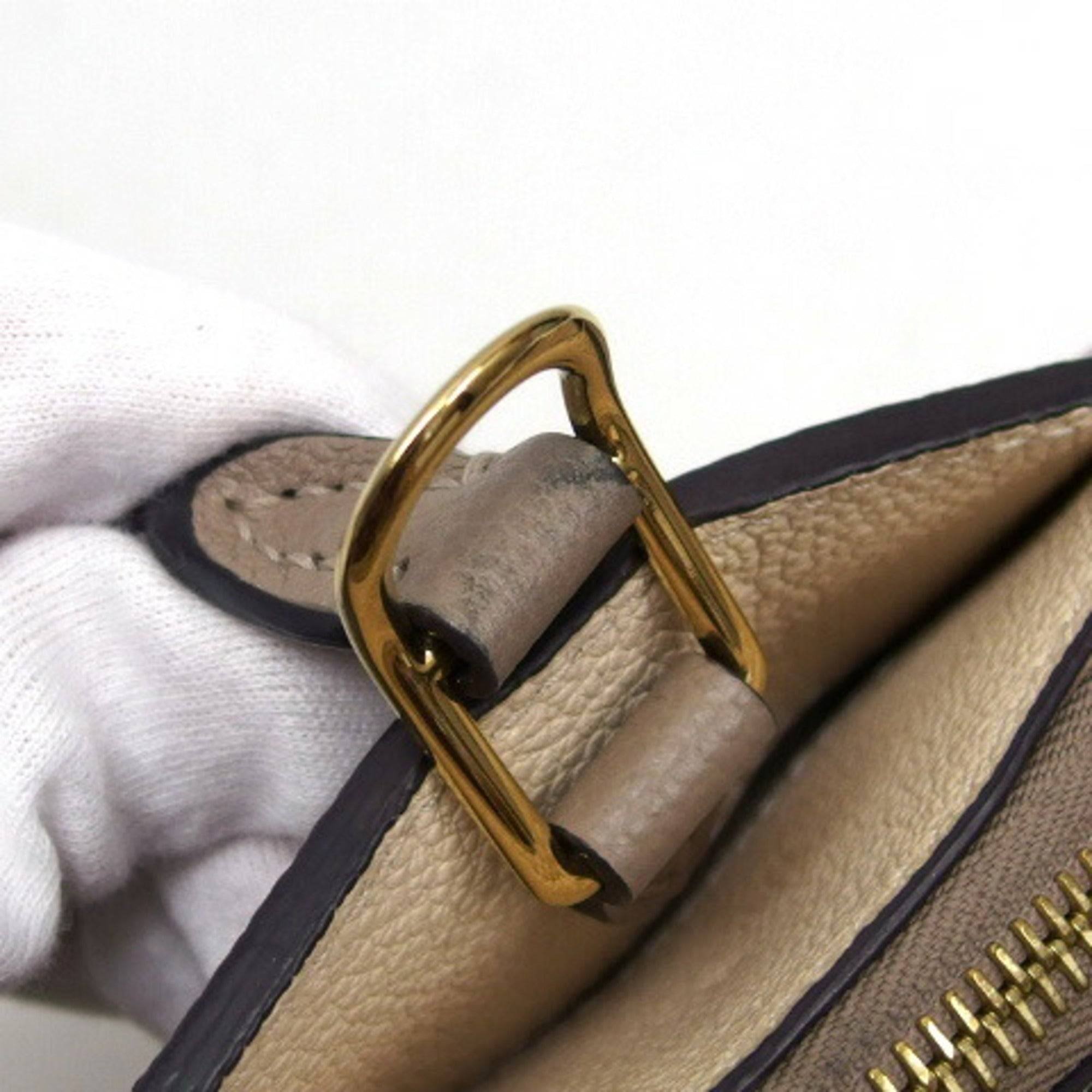Louis Vuitton Gray Beige Grayish Monogram Empreinte Leather Handbag Shoulder Bag Tote Bag (Pre-Owned)