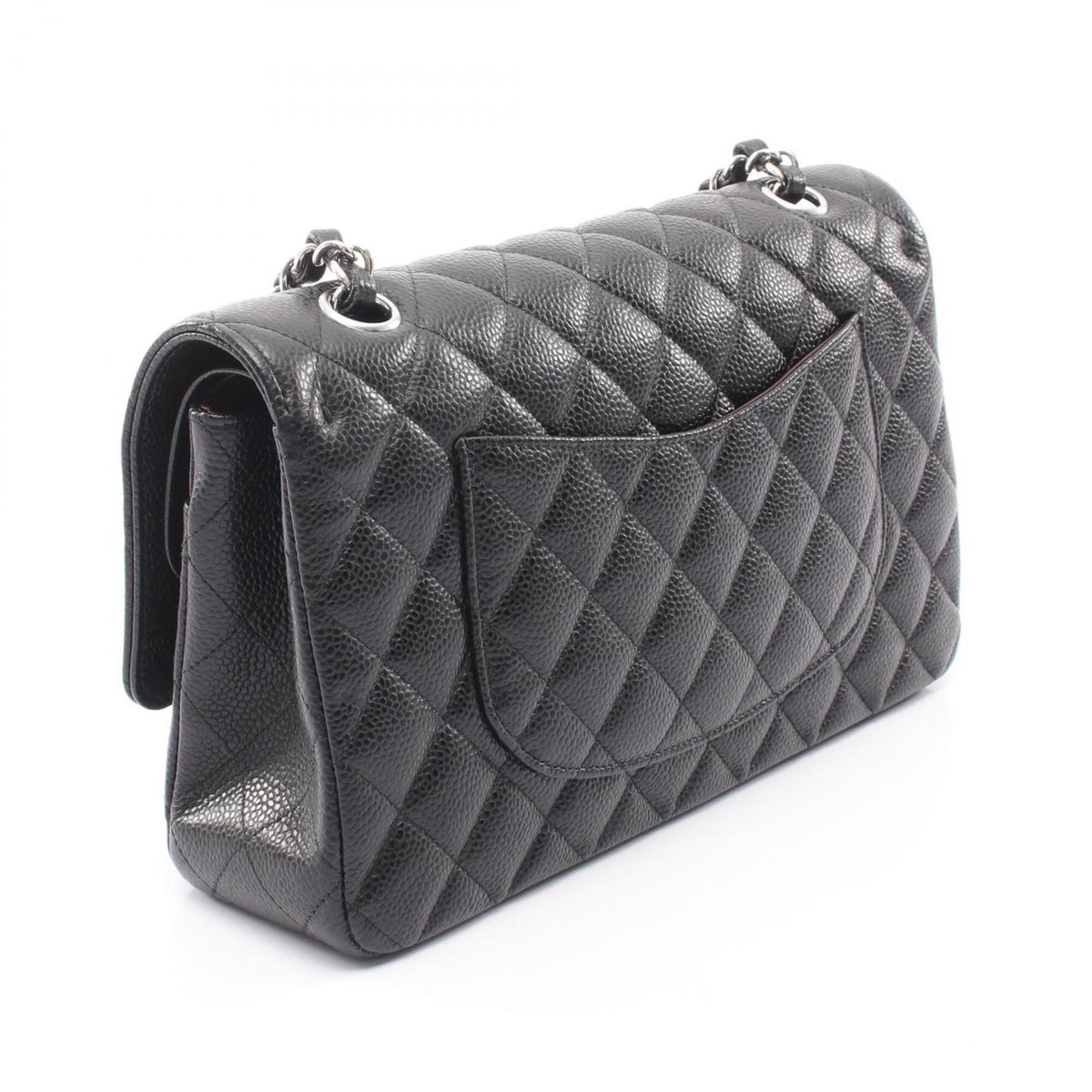 Chanel Black Grained Calfskin Handbag Shoulder Bag (Pre-Owned)