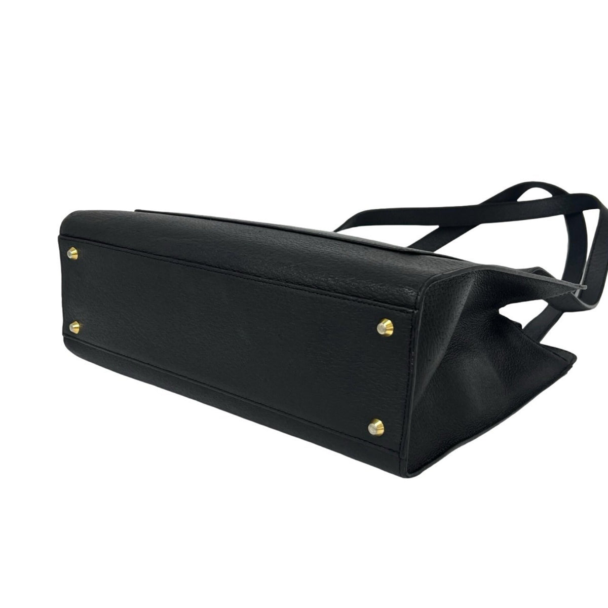 Yves Saint Laurent Black Leather Shoulder Bag Tote Bag (Pre-Owned)