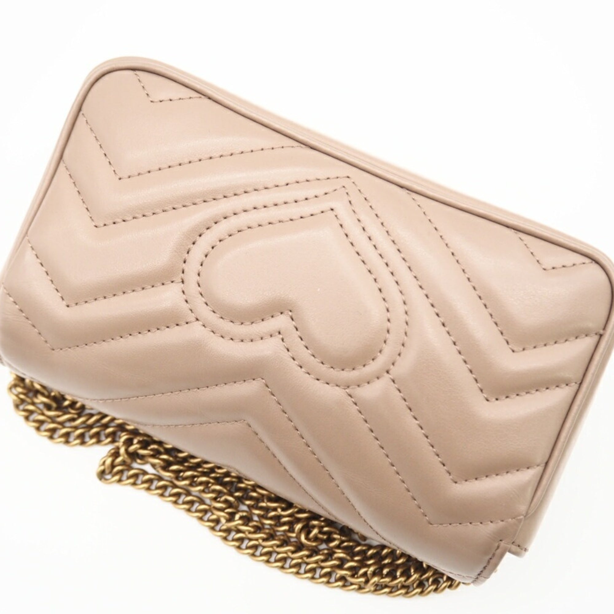 Gucci Beige Leather Shoulder Bag (Pre-Owned)