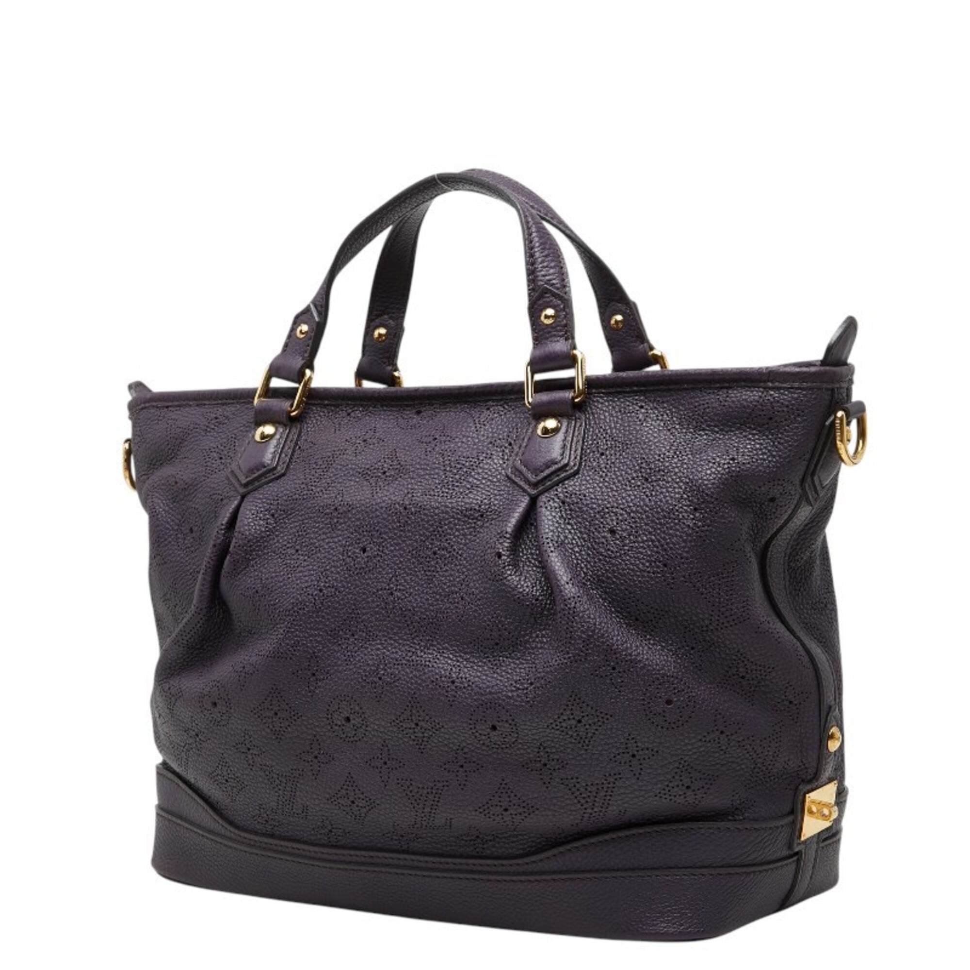 Louis Vuitton Purple Leather Handbag Shoulder Bag (Pre-Owned)