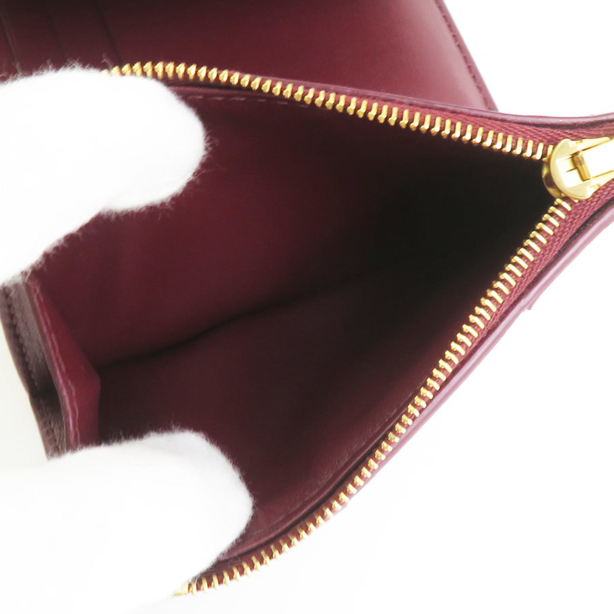 Bottega Veneta Bordeaux Red Color Leather Wallet (Tri-Fold) (Pre-Owned)