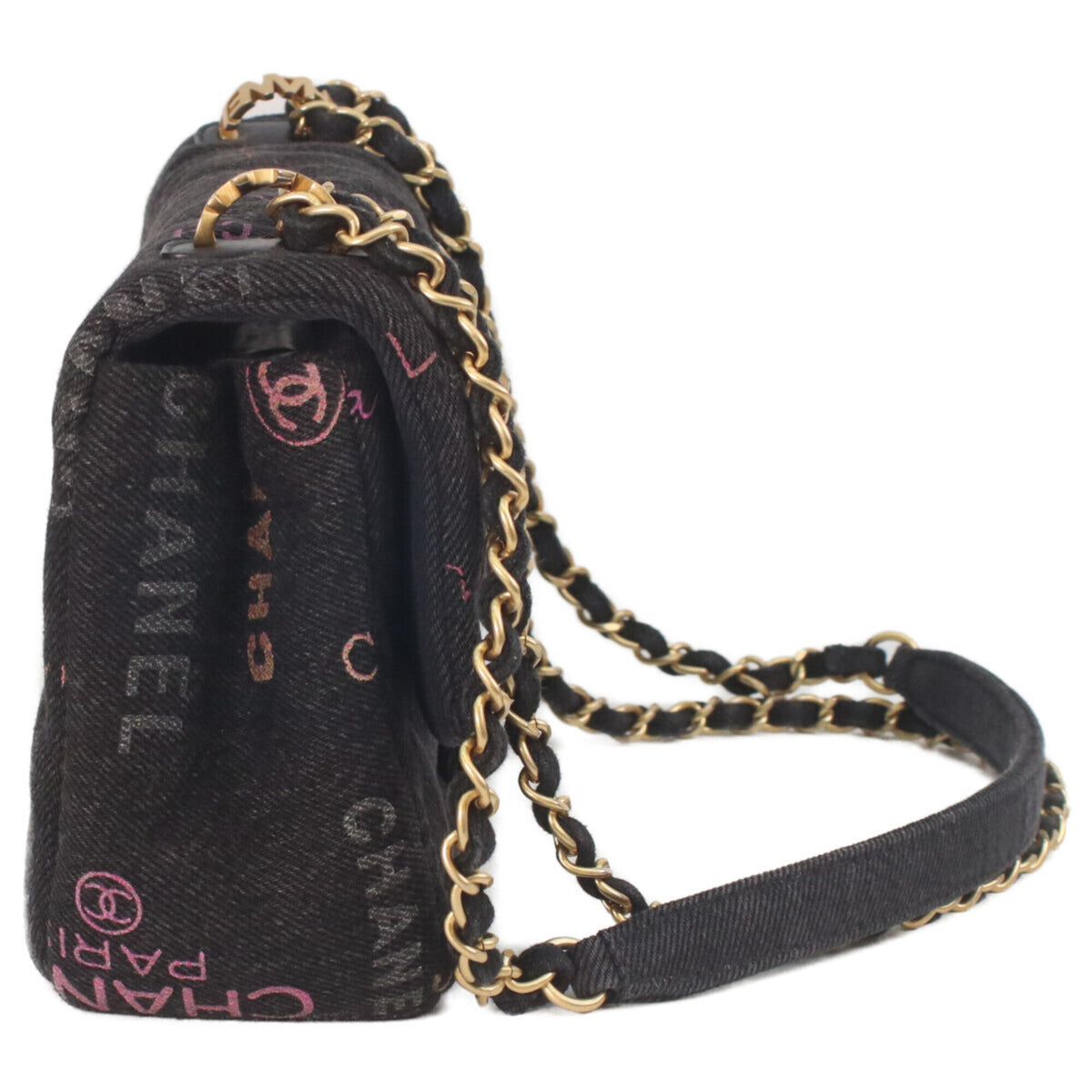 Chanel Black Denim Shoulder Bag (Pre-Owned)