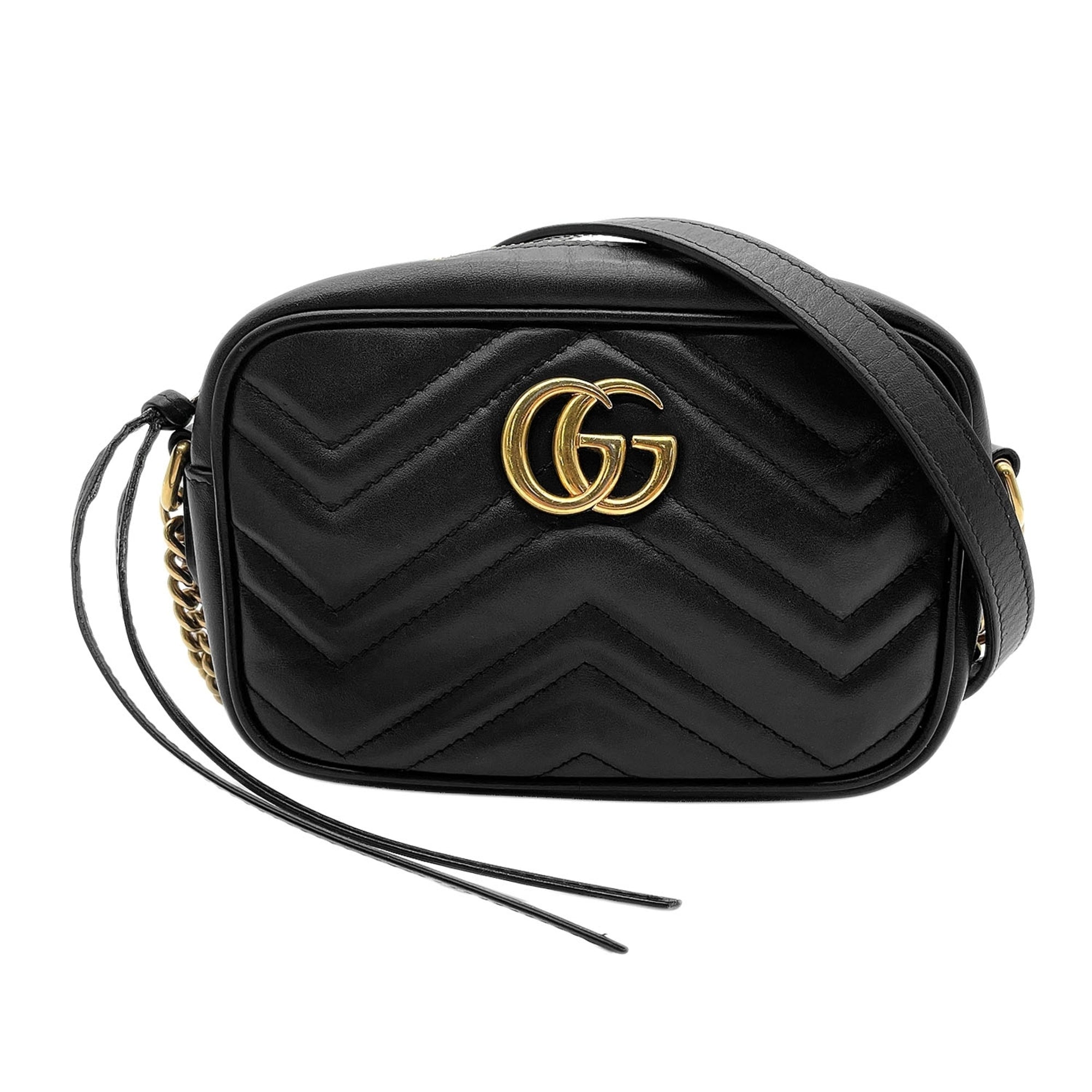 Gucci Black Metal Leather Shoulder Bag (Pre-Owned)