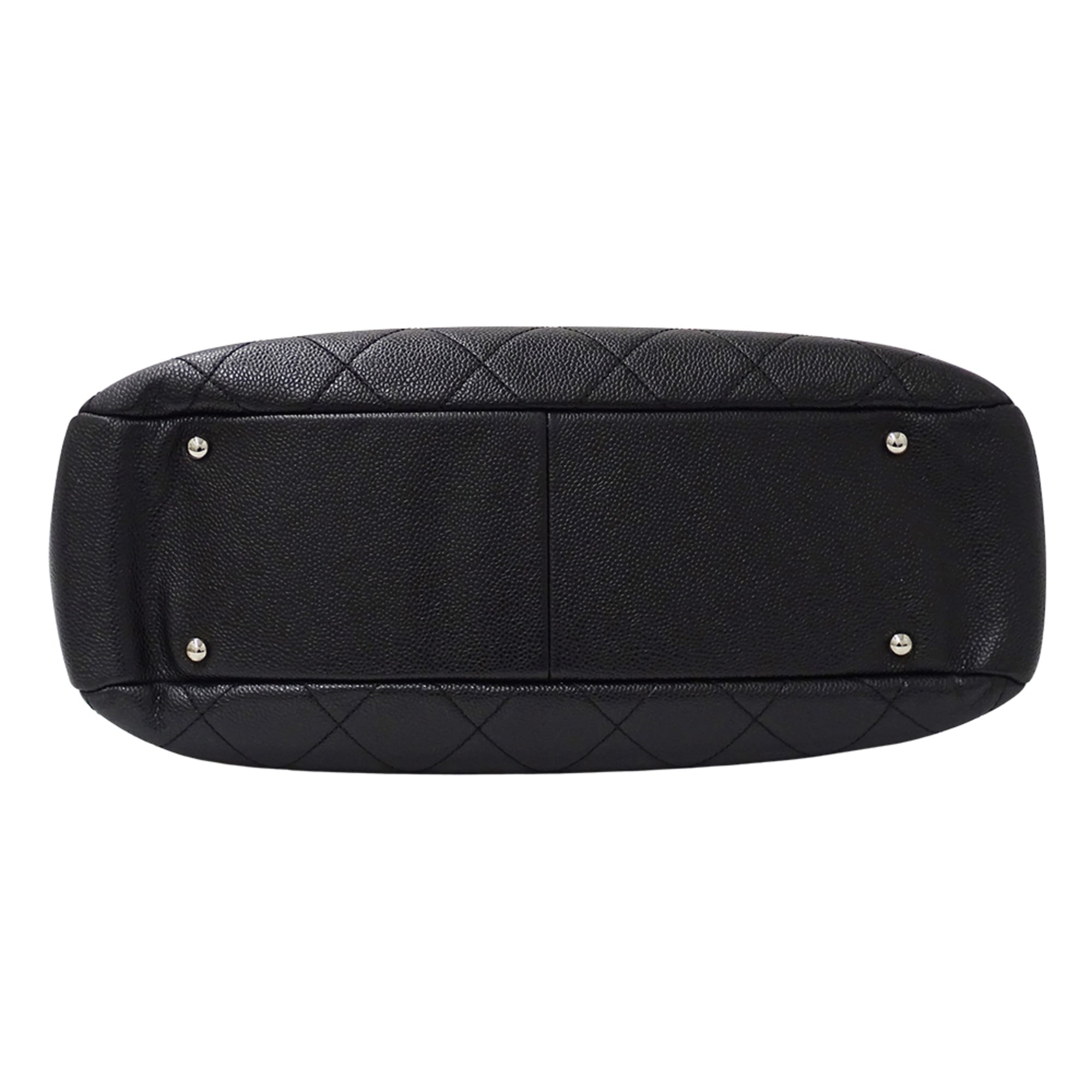 Chanel Black Grained Calfskin Handbag Tote Bag (Pre-Owned)
