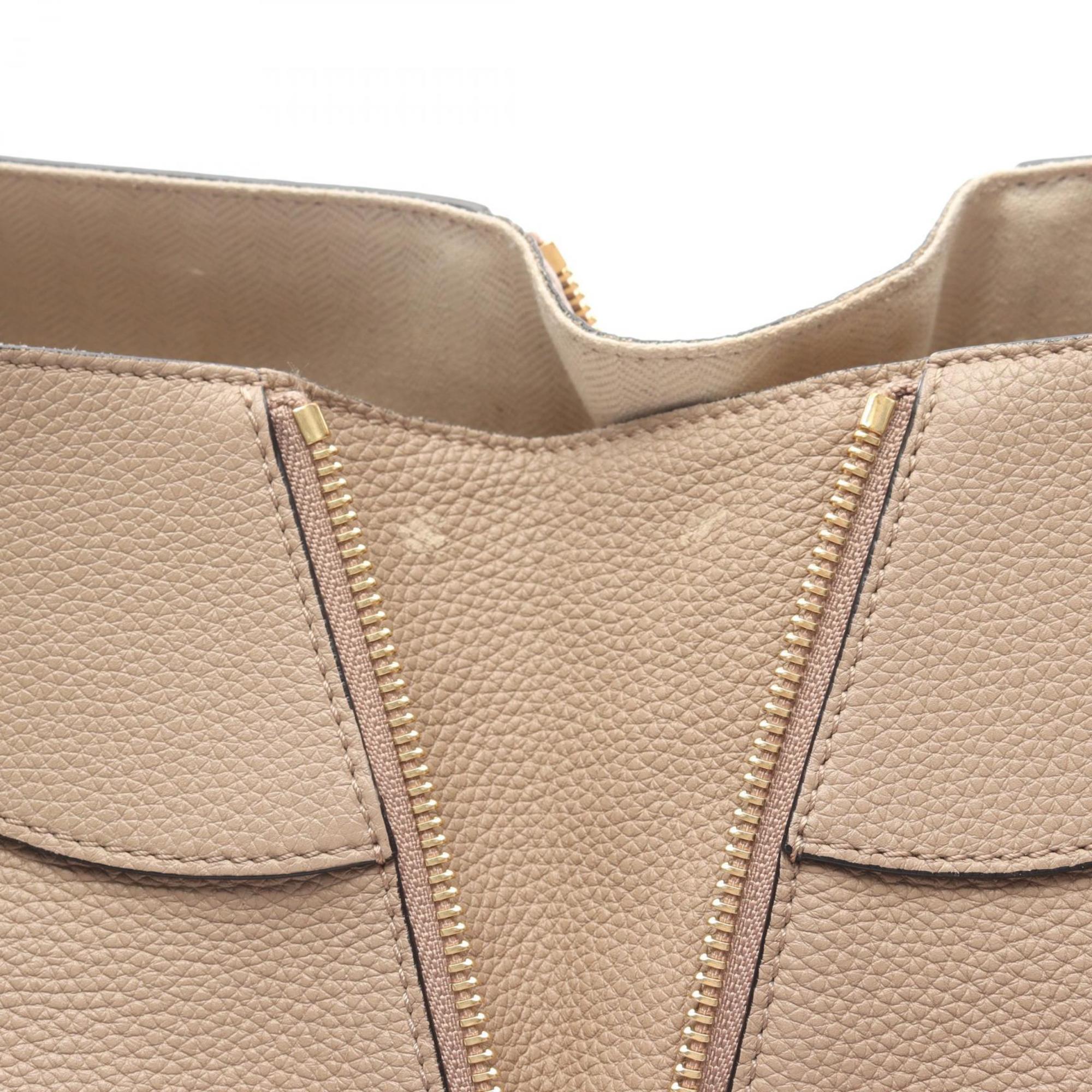 Loewe Beige Brown Leather Handbag (Pre-Owned)