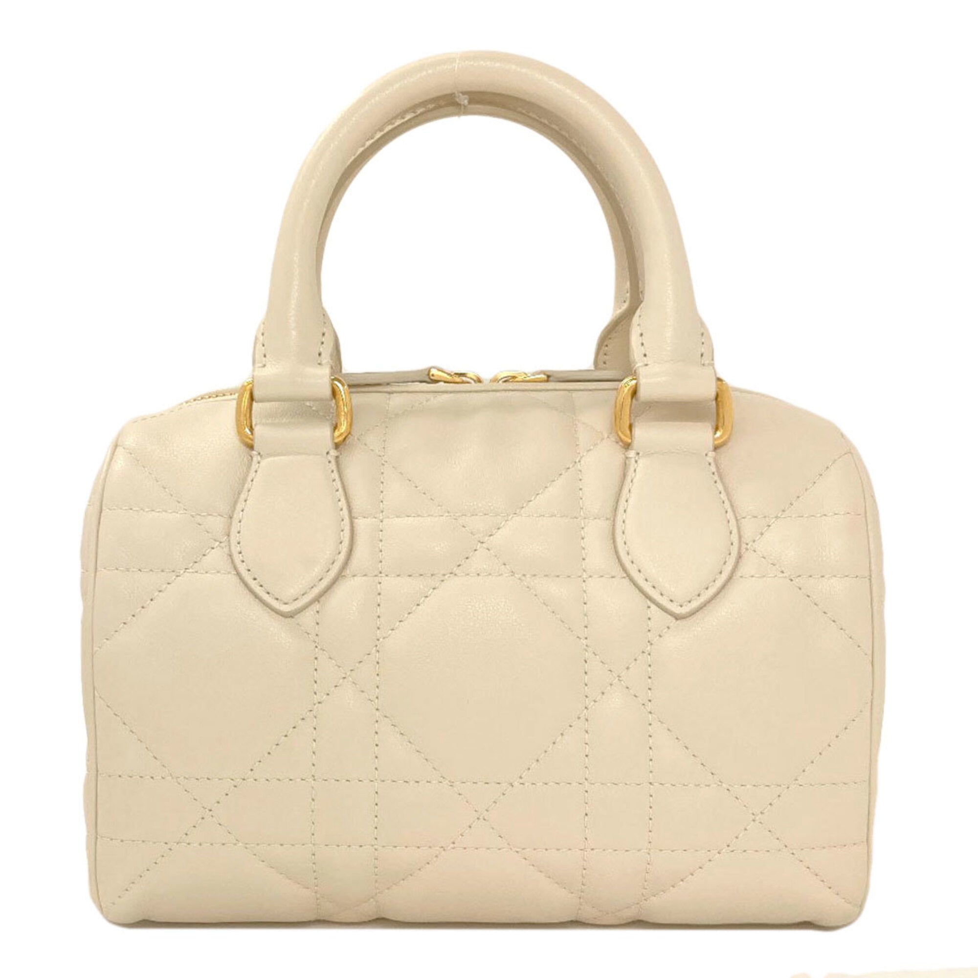 Christian Dior Cream Leather Handbag (Pre-Owned)