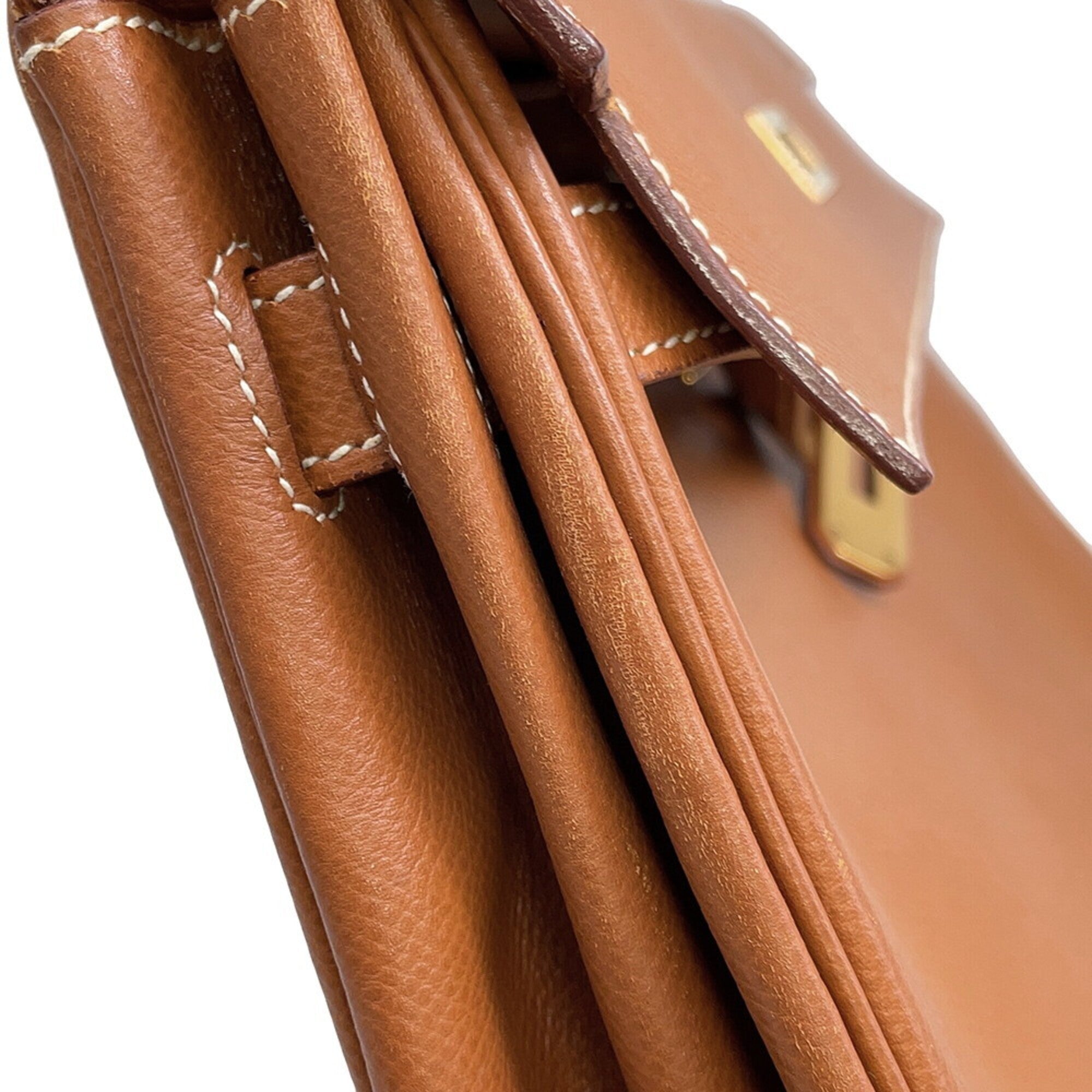 Hermes Gold Courchevel Leather Handbag (Pre-Owned)