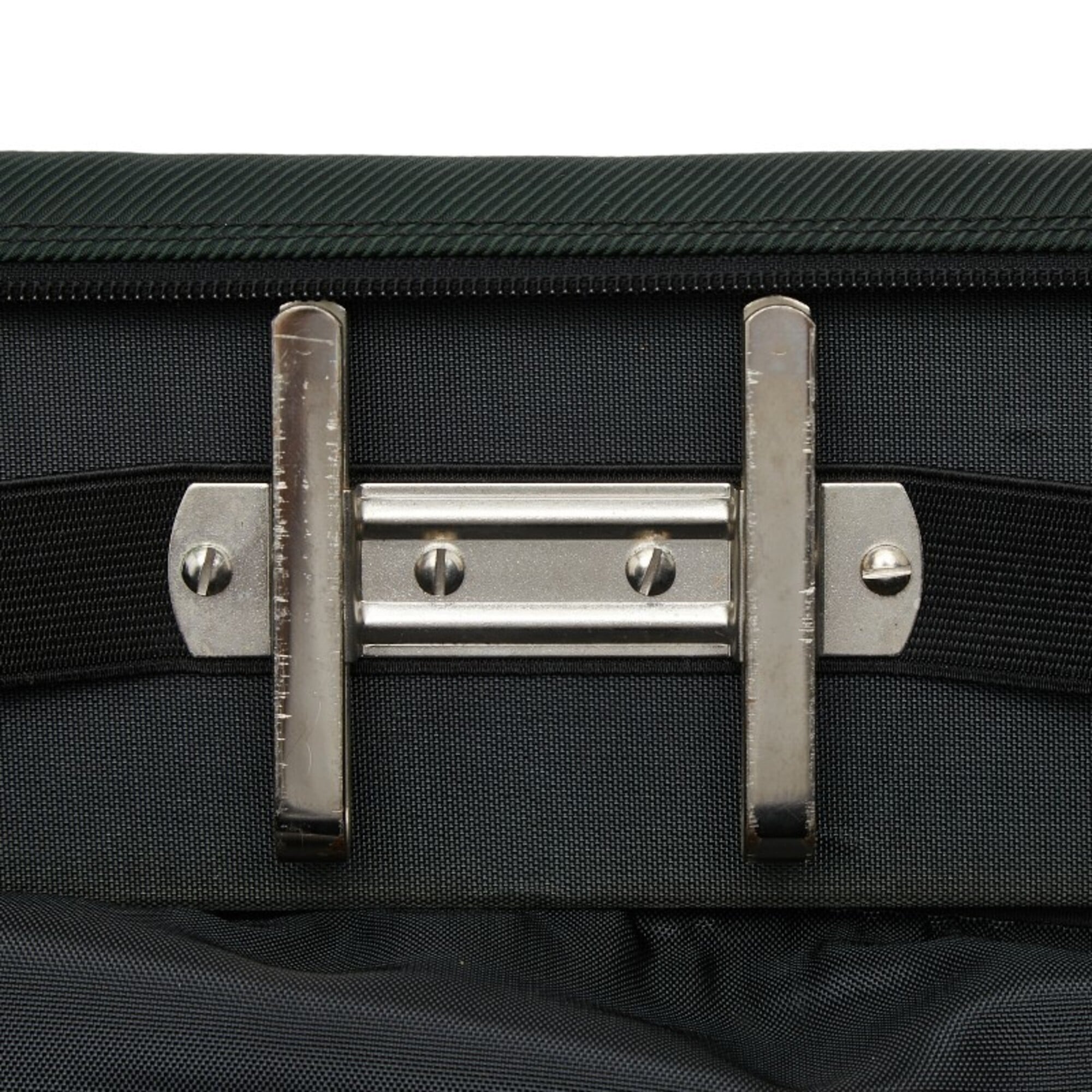 Louis Vuitton Black Episea Green Nylon Leather Boston Bag Garment Case Shoulder Bag (Pre-Owned)