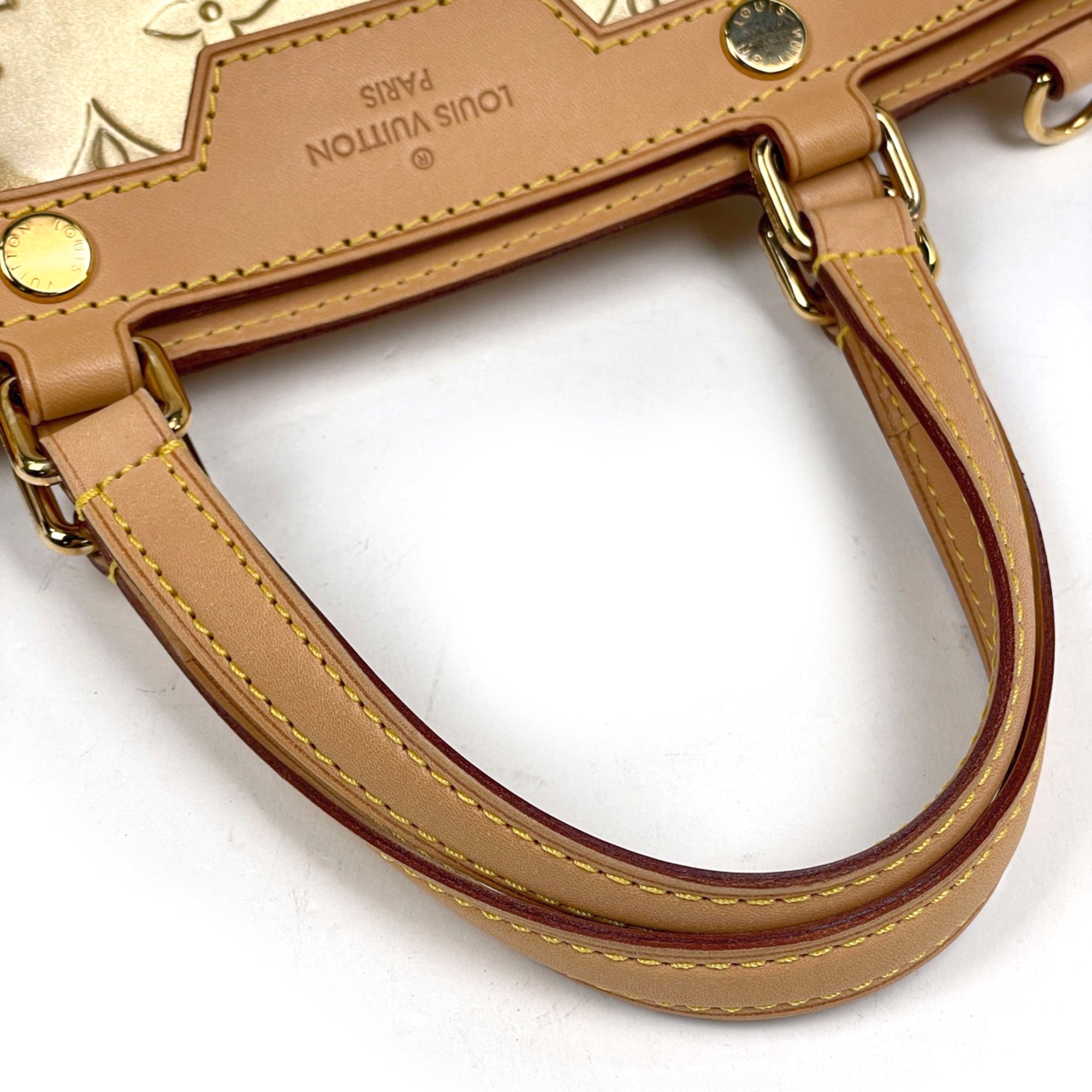 Louis Vuitton Beige Poodle Monogram Vernis Handbag (Pre-Owned)