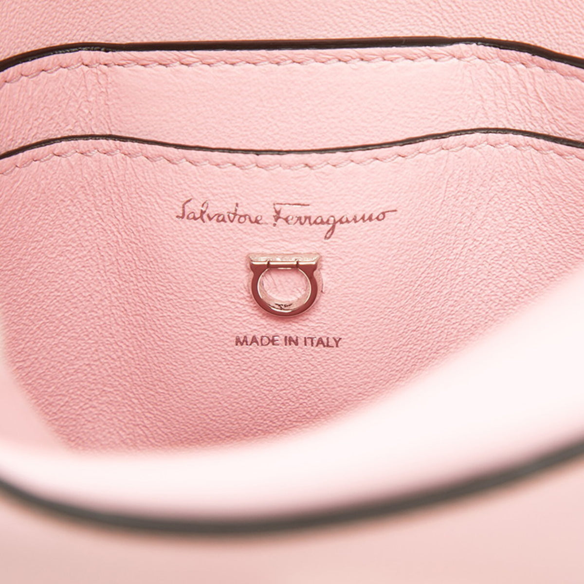 Salvatore Ferragamo Pink Leather Handbag Shoulder Bag (Pre-Owned)