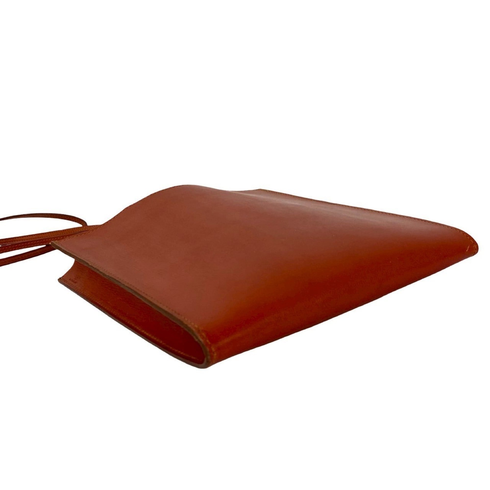 Hermes Brown Box Calf Leather Pochette Shoulder Bag (Pre-Owned)