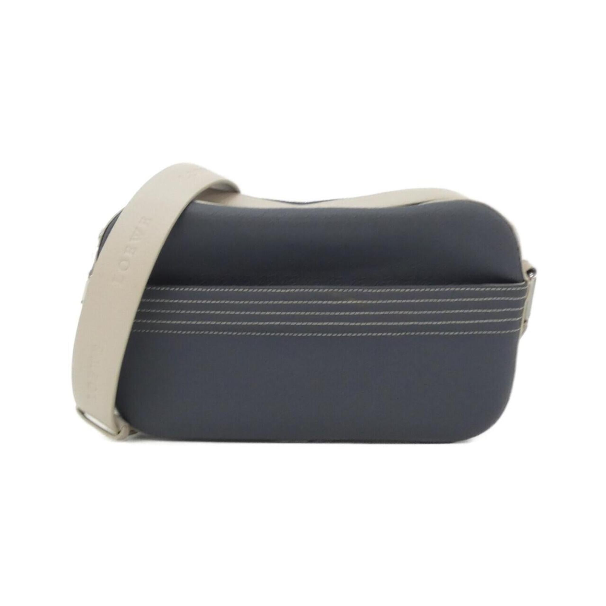 Loewe Gray Navy Pvc Vinyl Pouch Shoulder Bag (Pre-Owned)