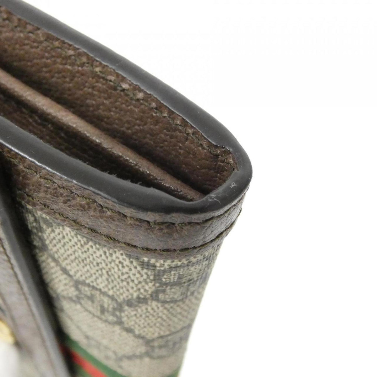 Gucci Ophidia Beige Brown Gg Supreme Long Wallet (Bi-Fold) (Pre-Owned)