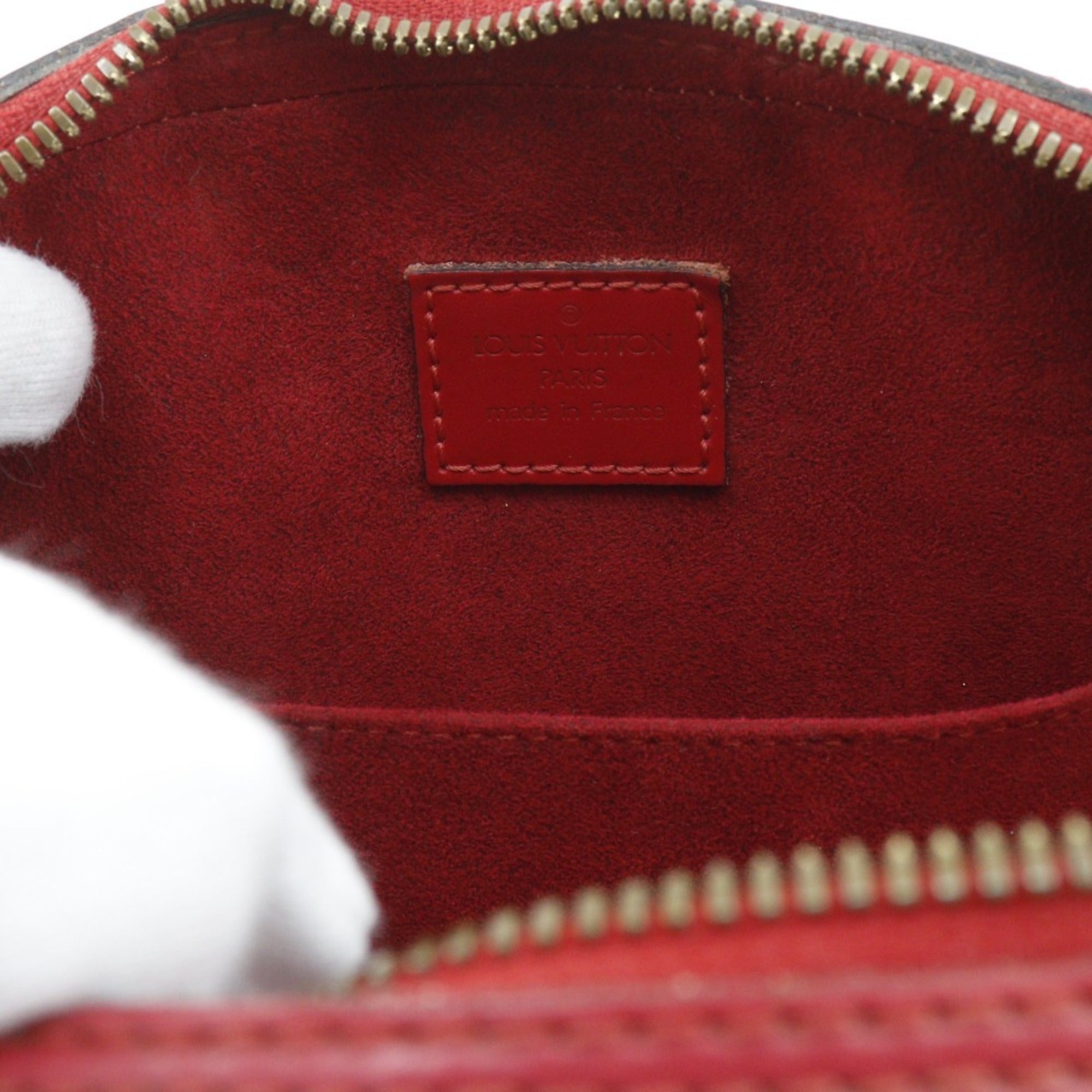 Louis Vuitton Castilian Red Red Color Epi Leather Handbag (Pre-Owned)