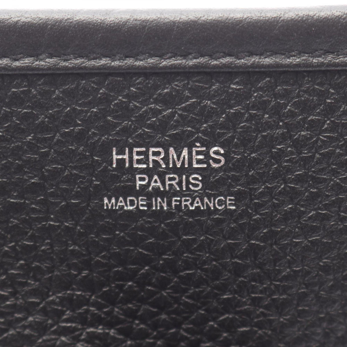 Hermes Black Taurillon Clemence Leather Shoulder Bag (Pre-Owned)