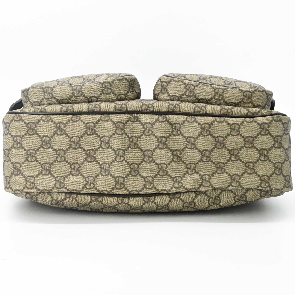 Gucci Beige Brown Gg Supreme Leather Shoulder Bag (Pre-Owned)