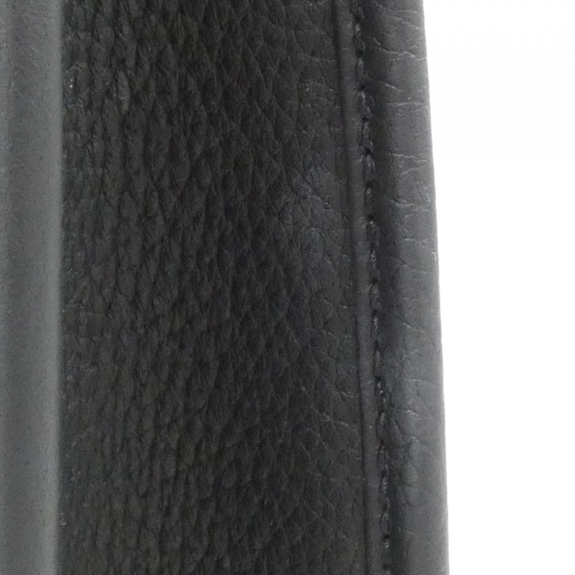 Hermes Black Taurillon Clemence Leather Shoulder Bag (Pre-Owned)
