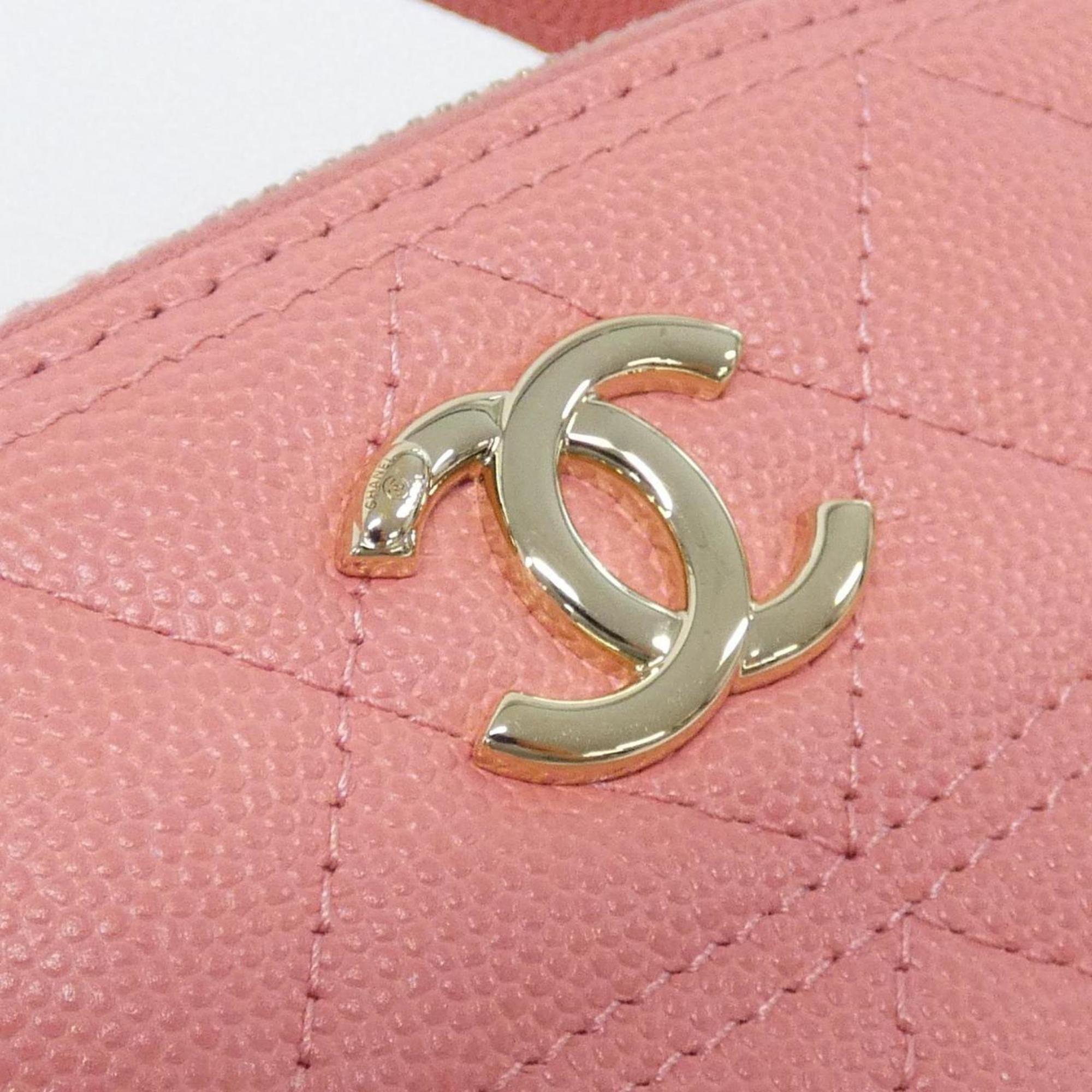 Chanel Pink Grained Calfskin Handbag (Pre-Owned)