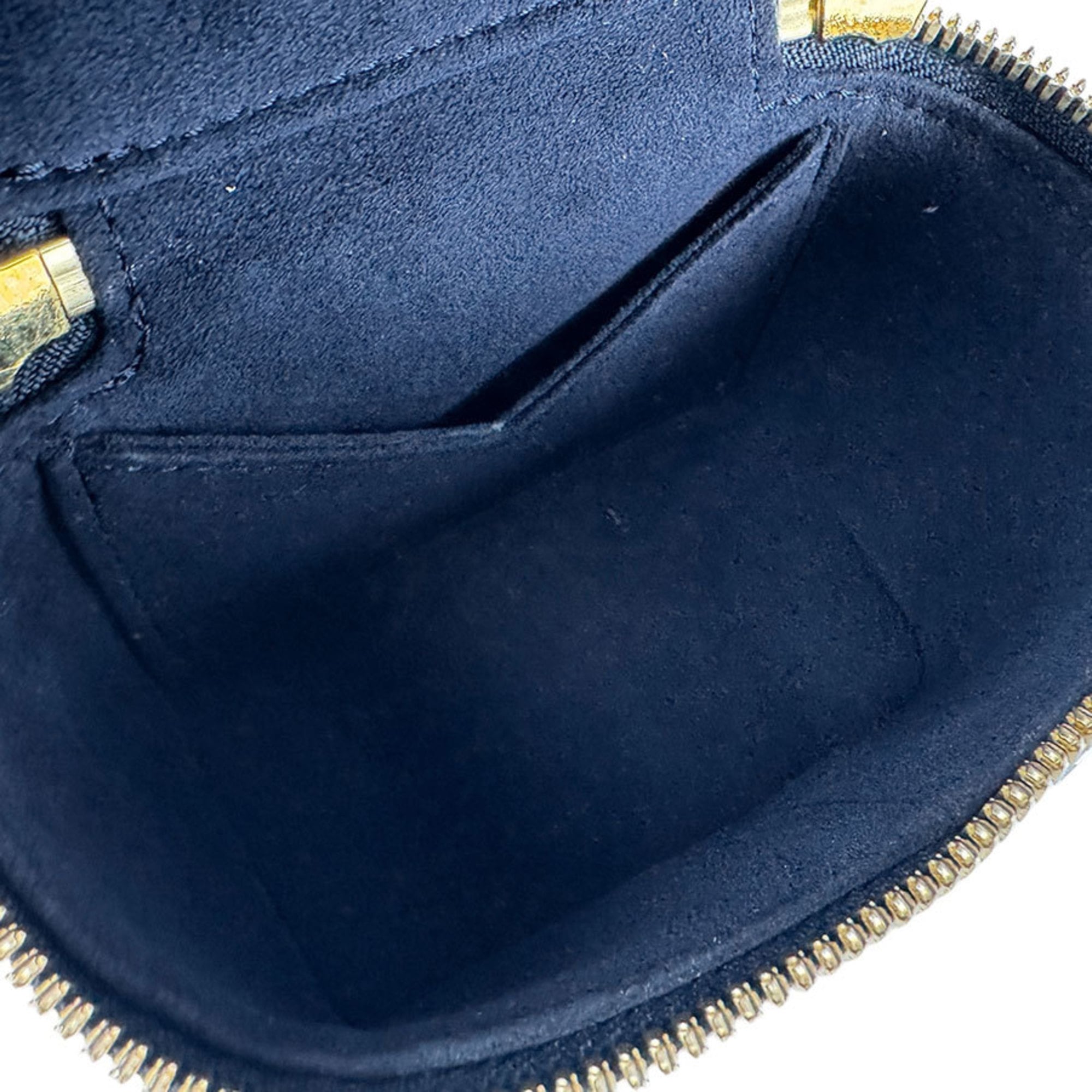 Louis Vuitton Navy Coated Canvas Shoulder Bag (Pre-Owned)