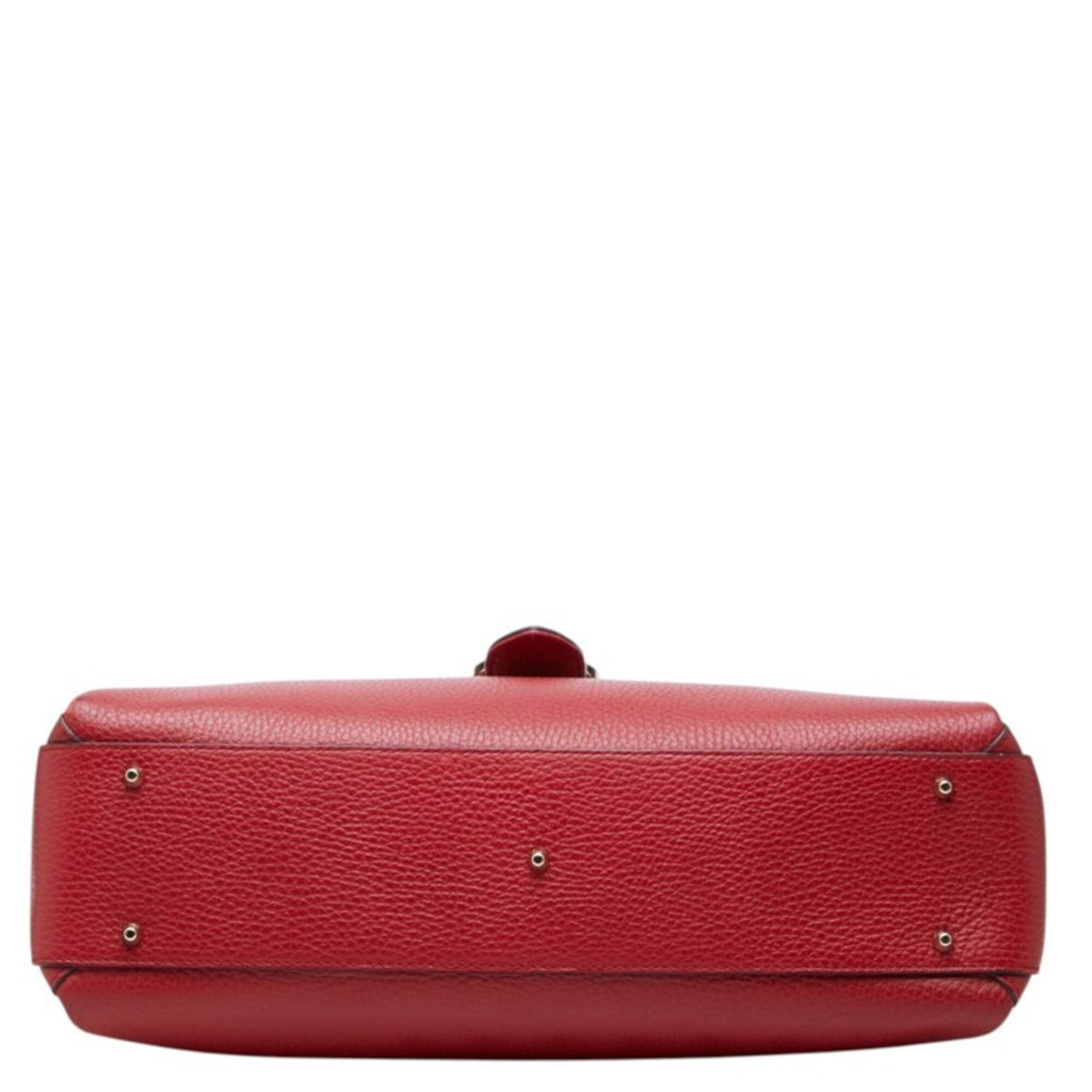 Gucci Red Color Leather Handbag Shoulder Bag (Pre-Owned)