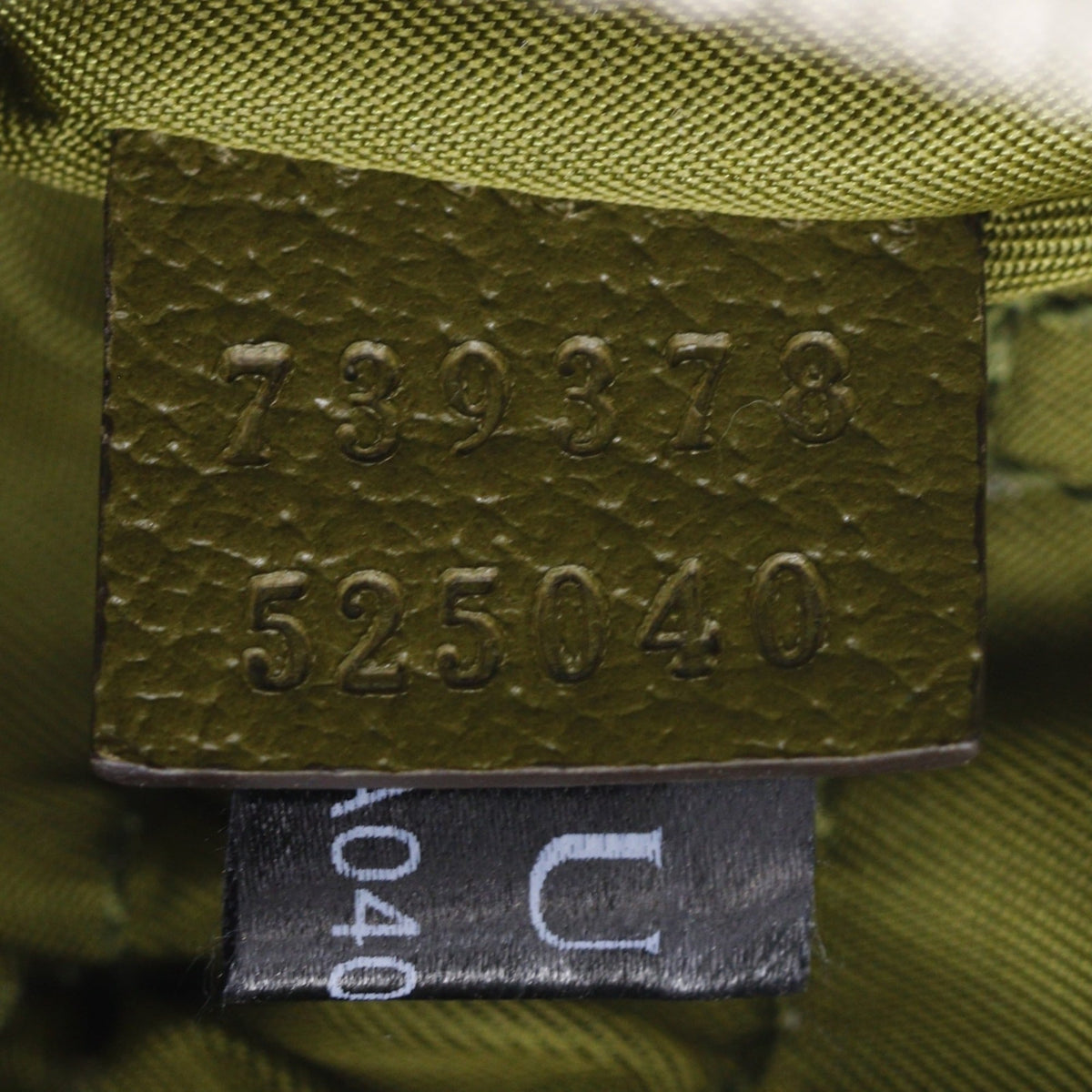 Gucci Green Gg Canvas Handbag Pouch (Pre-Owned)