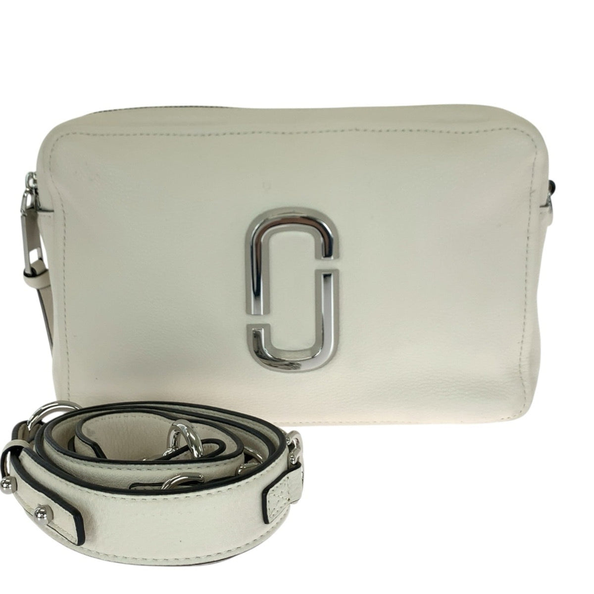 Marc Jacobs White Leather Clutch Bag Shoulder Bag (Pre-Owned)