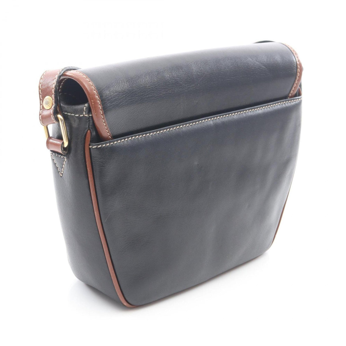 Celine Black Brown Leather Handbag Shoulder Bag (Pre-Owned)