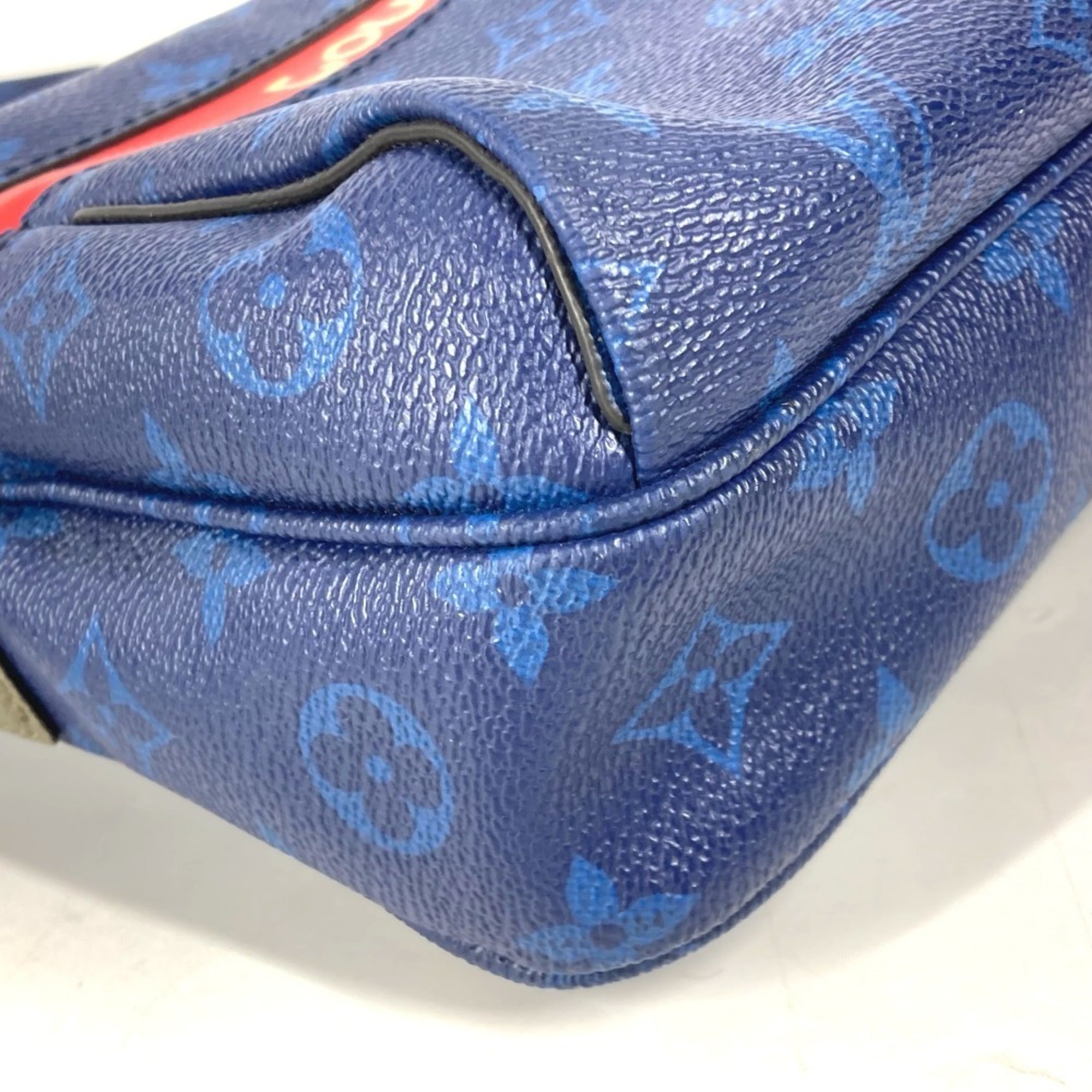 Louis Vuitton Blue Green Red Color Monogram Canvas Shoulder Bag (Pre-Owned)