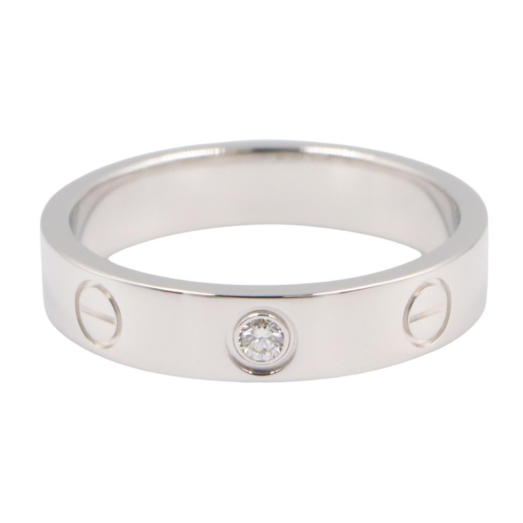 Cartier Silver Clear White Gold (18K) Band Ring (Pre-Owned)