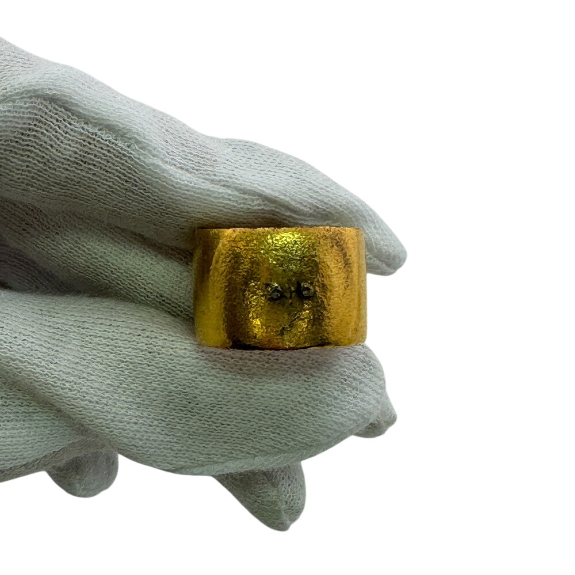 Chanel Gold Black Band Ring (Pre-Owned)