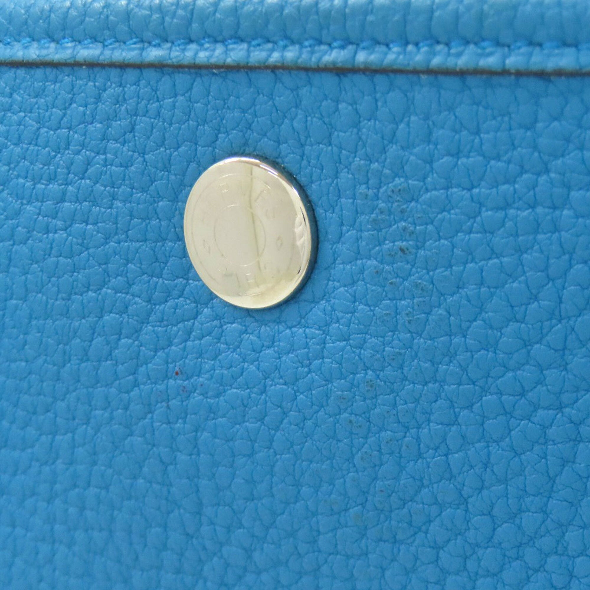 Hermes Blue Negonda Leather Handbag (Pre-Owned)